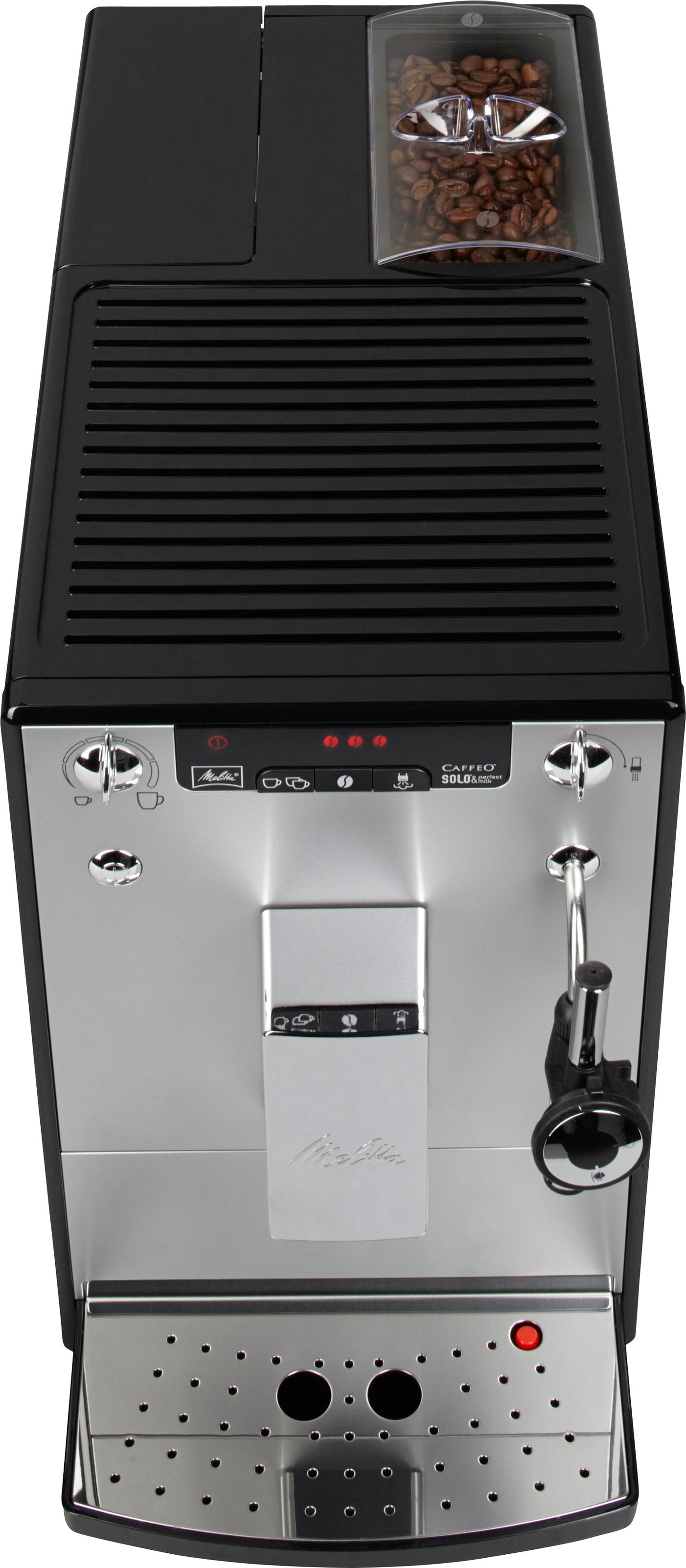 Melitta Kaffeevollautomat »Solo® & Perfect Milk E 957-201, schwarz«, Café crème&Espresso per One Touch, Milchsch&heiße Milch per Drehregler