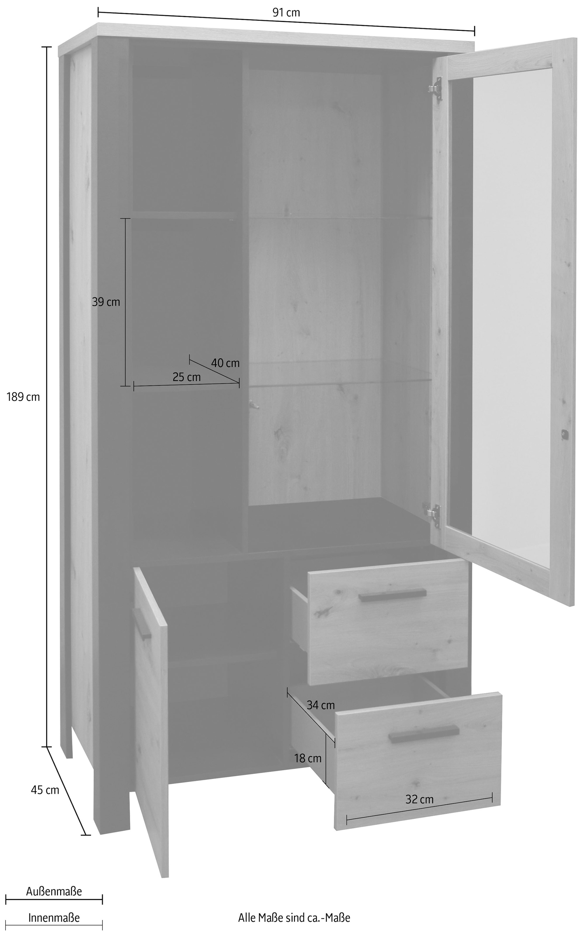 Mäusbacher Vitrine »Litza«, Höhe 189 cm