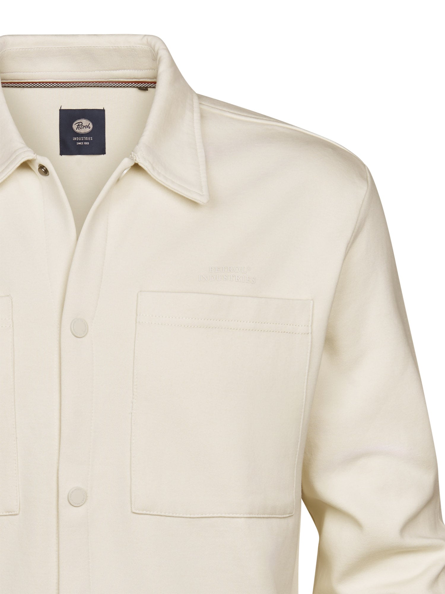 Petrol Industries Langarmhemd »Men Sweater Collar« wärmendes Material mit Druckknöpfen