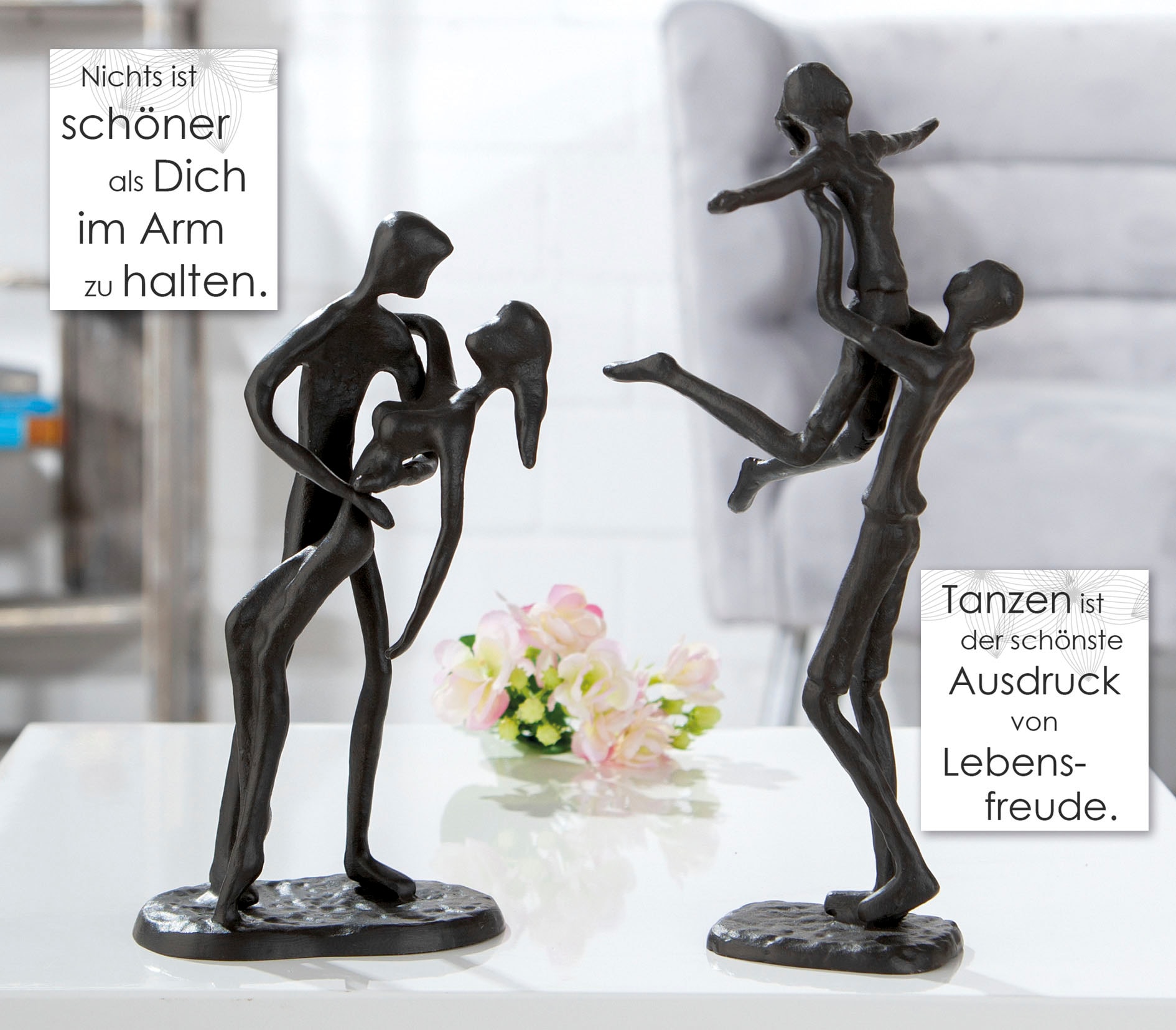 23,5 Pärchen, im Dekoobjekt, Metall, Wohnzimmer braun«, Gilde Höhe (1 Dekofigur OTTO cm, by »Design Online Skulptur Casablanca aus Shop Hebefigur, St.),