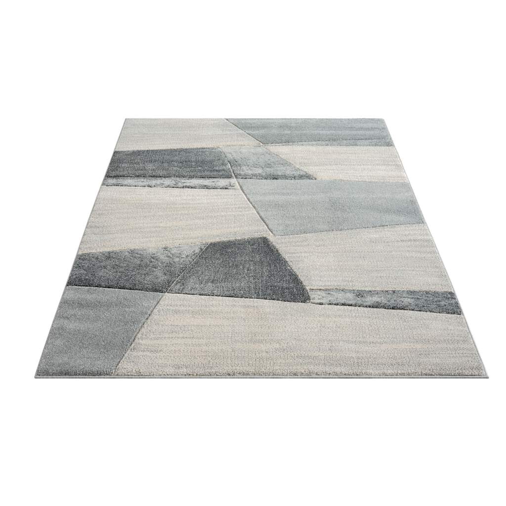 Carpet City Läufer »BONITO9053«, rechteckig, 11 mm Höhe, Flachflor, Hochtief-Muster/ 3D-Effekt, Geo-Muster, für Wohnzimmer