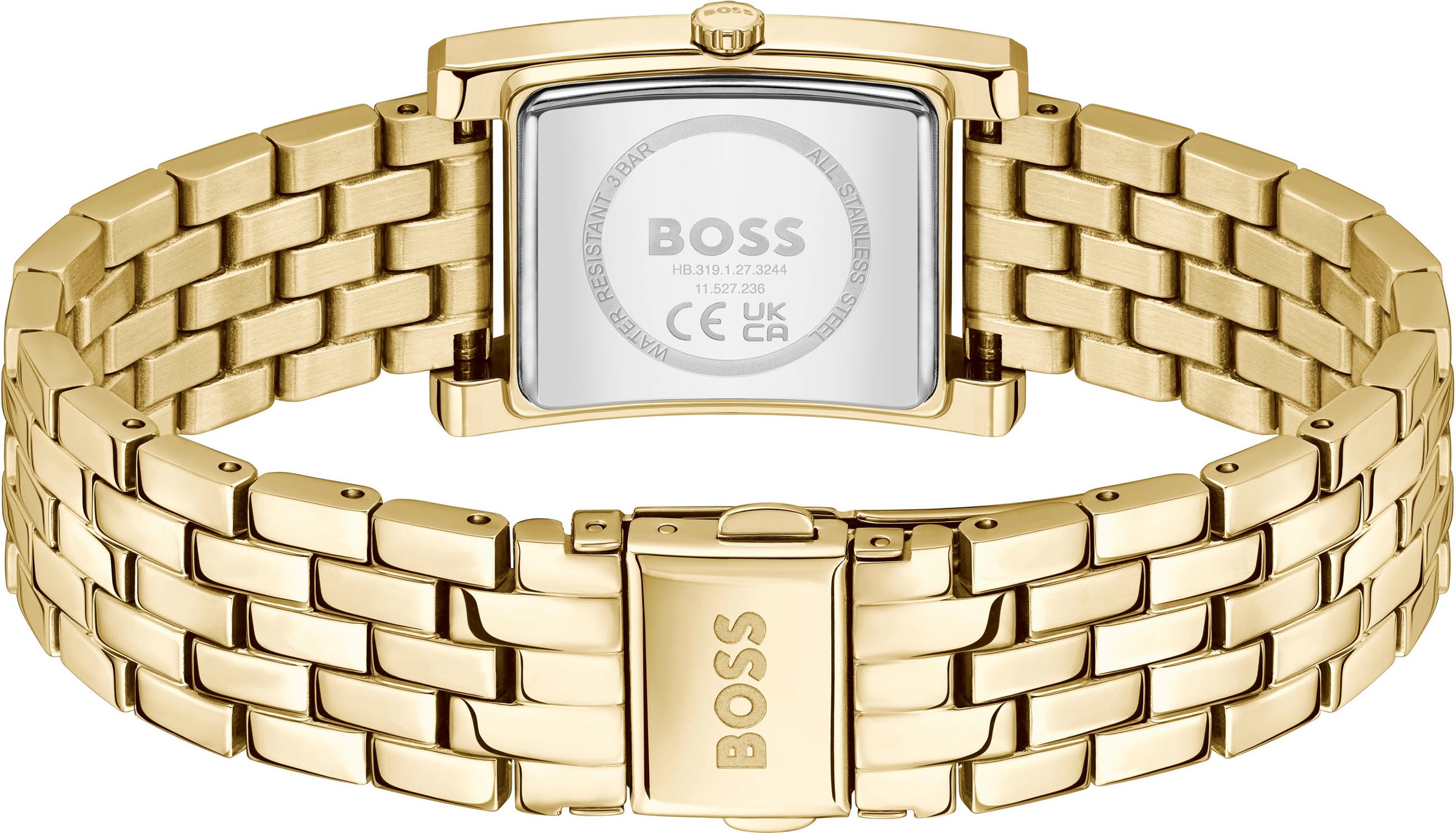 BOSS Quarzuhr »LUCY«, Armbanduhr, Damenuhr, Edelstahlarmband, analog