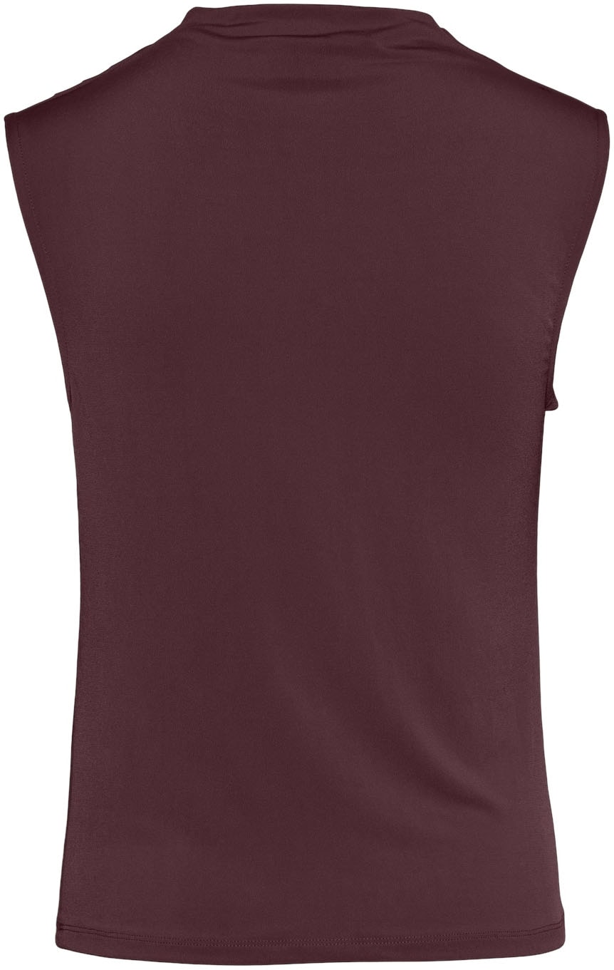 pieces Stehkragenshirt »PCMADISON SL DRAPED TOP NOOS BC«