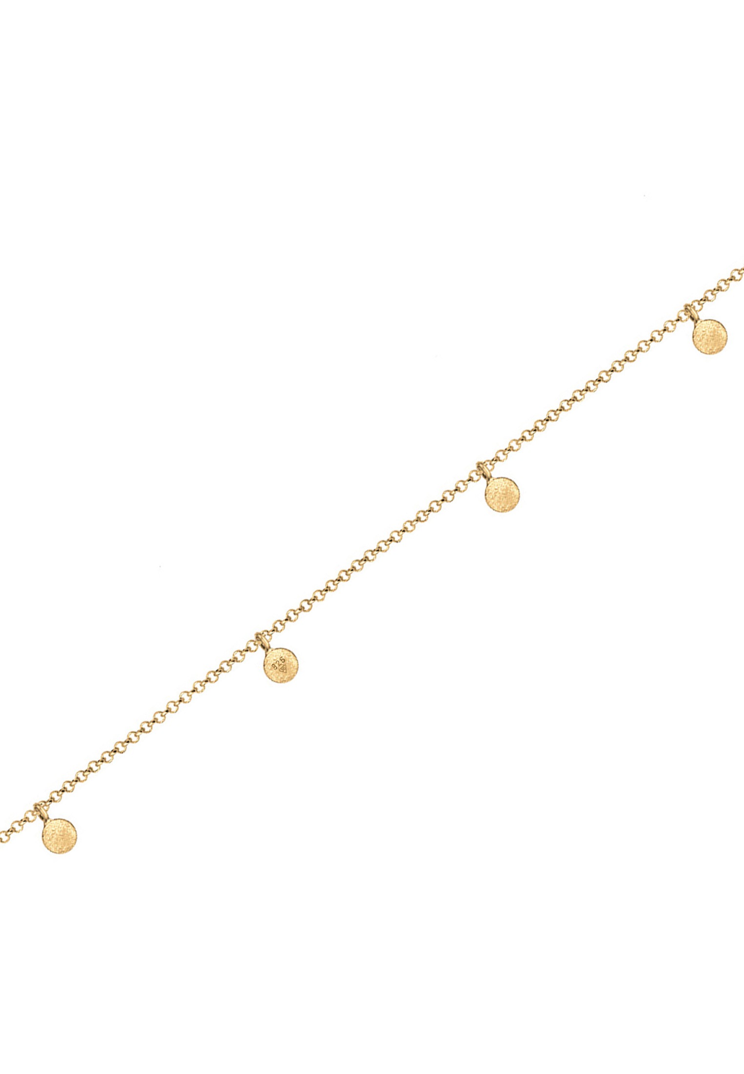 Elli Choker »Halskette Choker Plättchen Coins Matt 925 Silber«