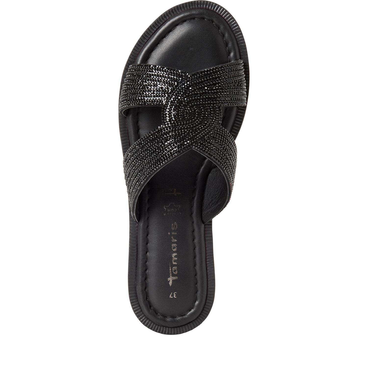 Tamaris Pantolette  Sommerschuh, Schlupfschuh, Flats mit Schmucksteine