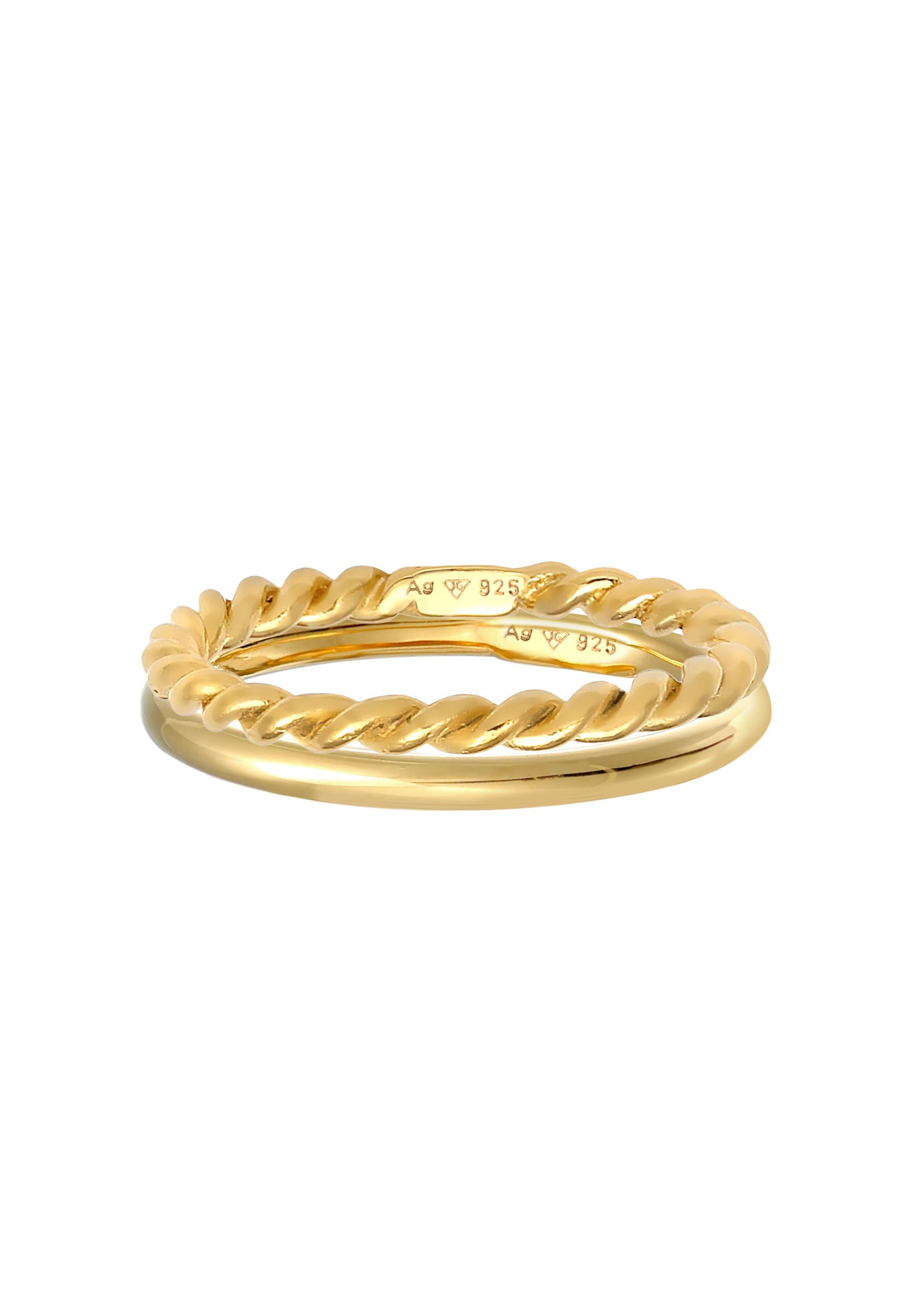 Elli Ring-Set »Ring Basic Twisted 2er Set 925 Silber«