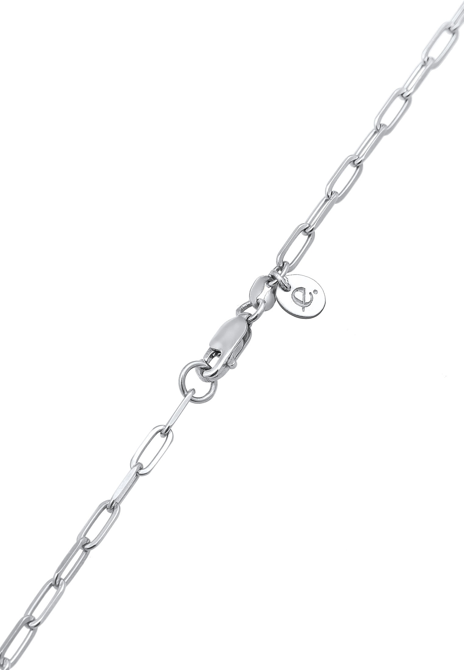 Elli Premium Silberkette »Halskette Quarz Tropfen Chain Optik 925 Silber rhodiniert«
