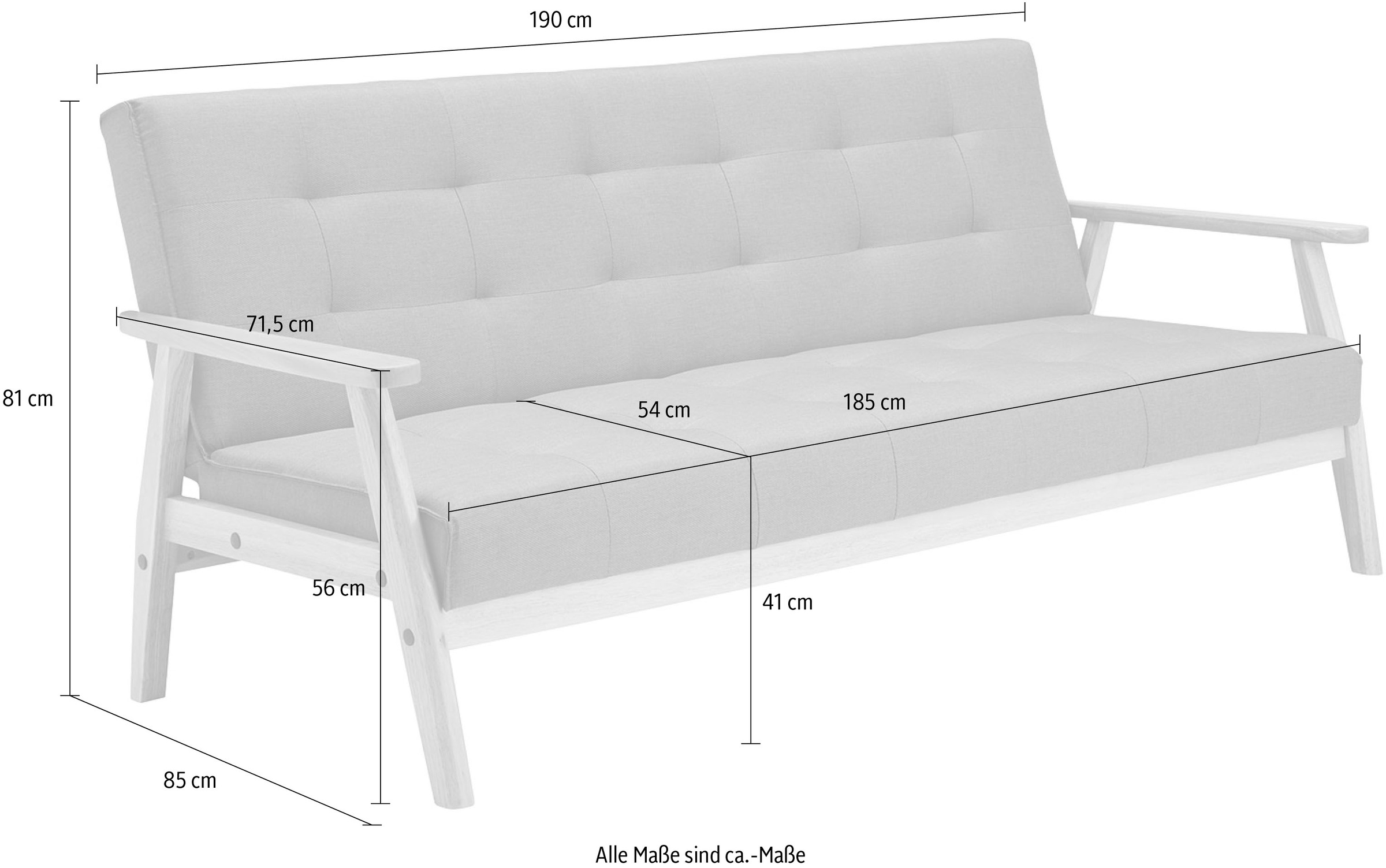 SalesFever Schlafsofa, Mit 60°Relax- und Schlaffunktion