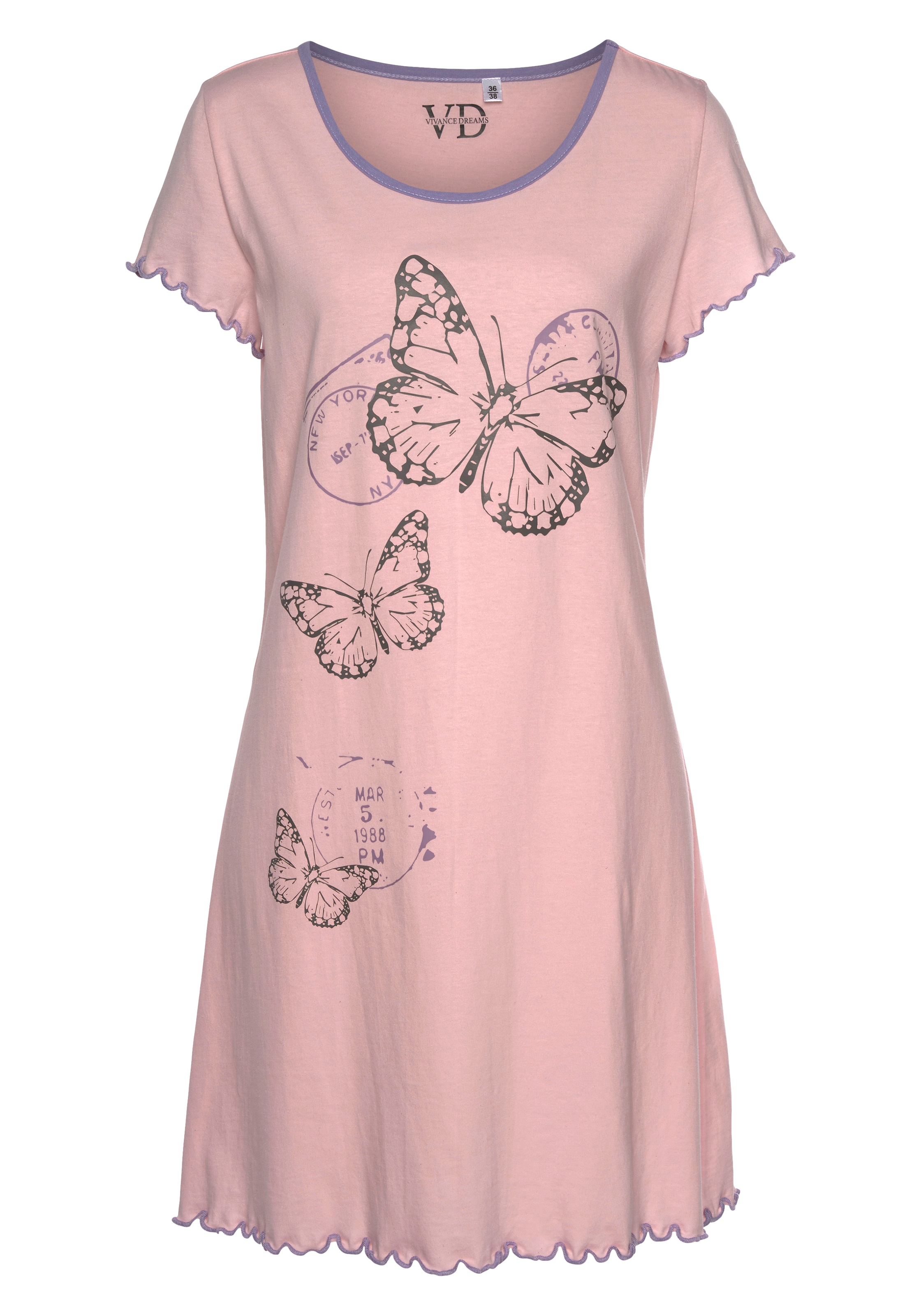 Vivance Dreams Nachthemd, mit bei OTTO Schmetterling Motiv online