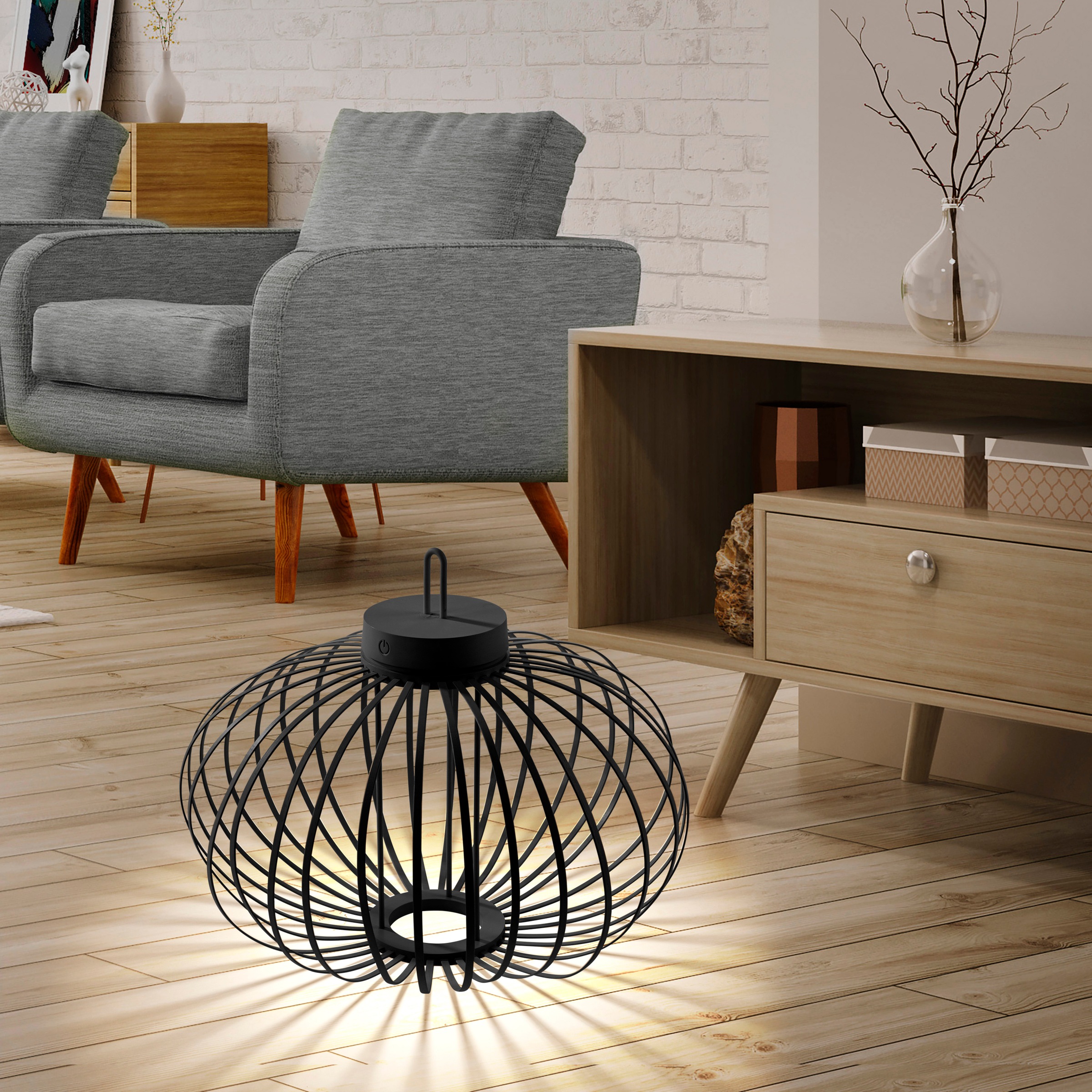 JUST LIGHT Pendelleuchte »AKUBA«, 1 flammig, Leuchtmittel LED-Modul | LED fest integriert, Akkuleuchte