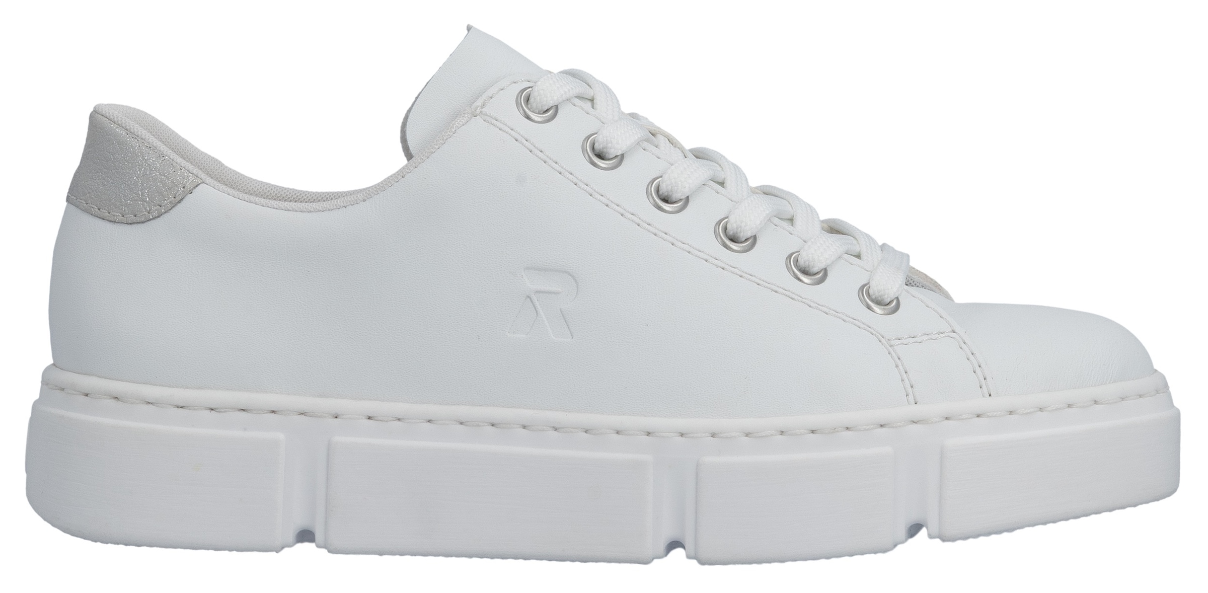 Rieker Plateausneaker  in monochromer Optik, Freizeitschuh, Halbschuh, Schnürschuh