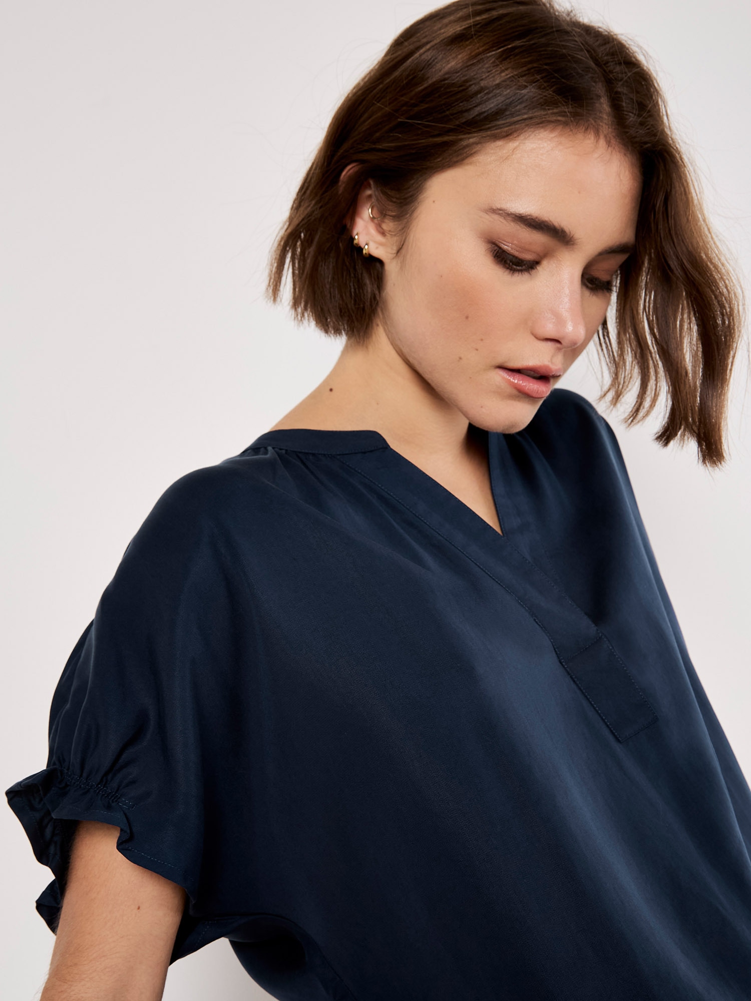 Apricot Klassische Bluse »Bluse« mit gerafften Ärmeln