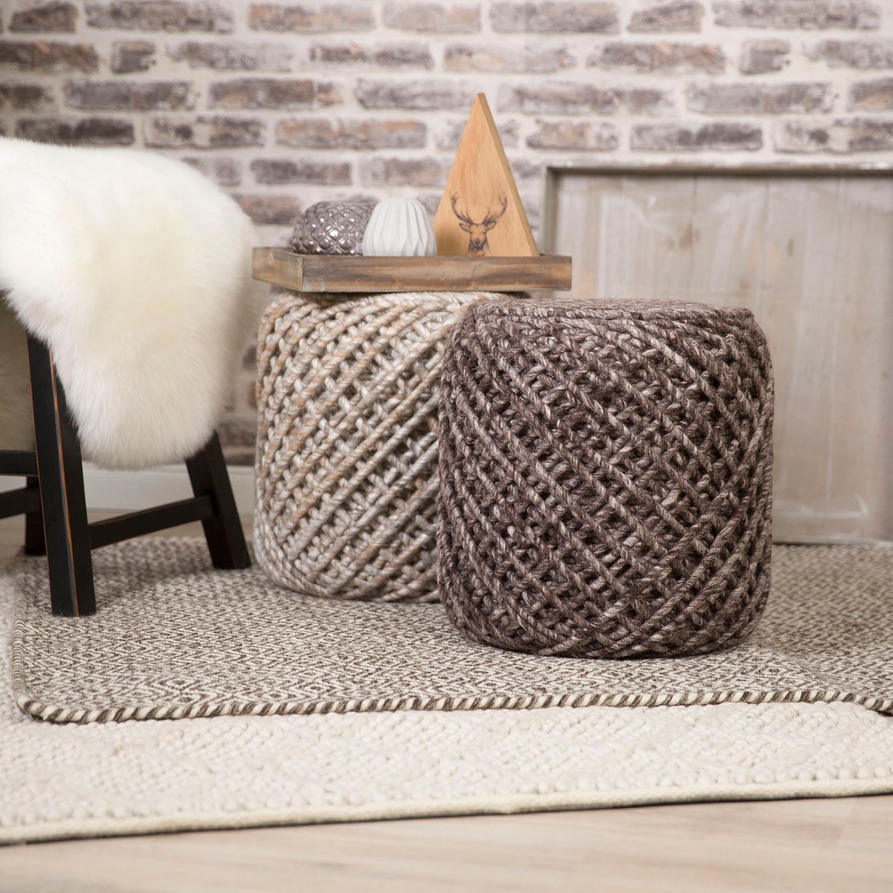 Obsession Sitzhocker »Hocker My Royal Pouf«, (1 St.), rund, Ø 40 cm, Höhe 40 cm, handgearbeitet, Wohnzimmer & Schlafzimmer