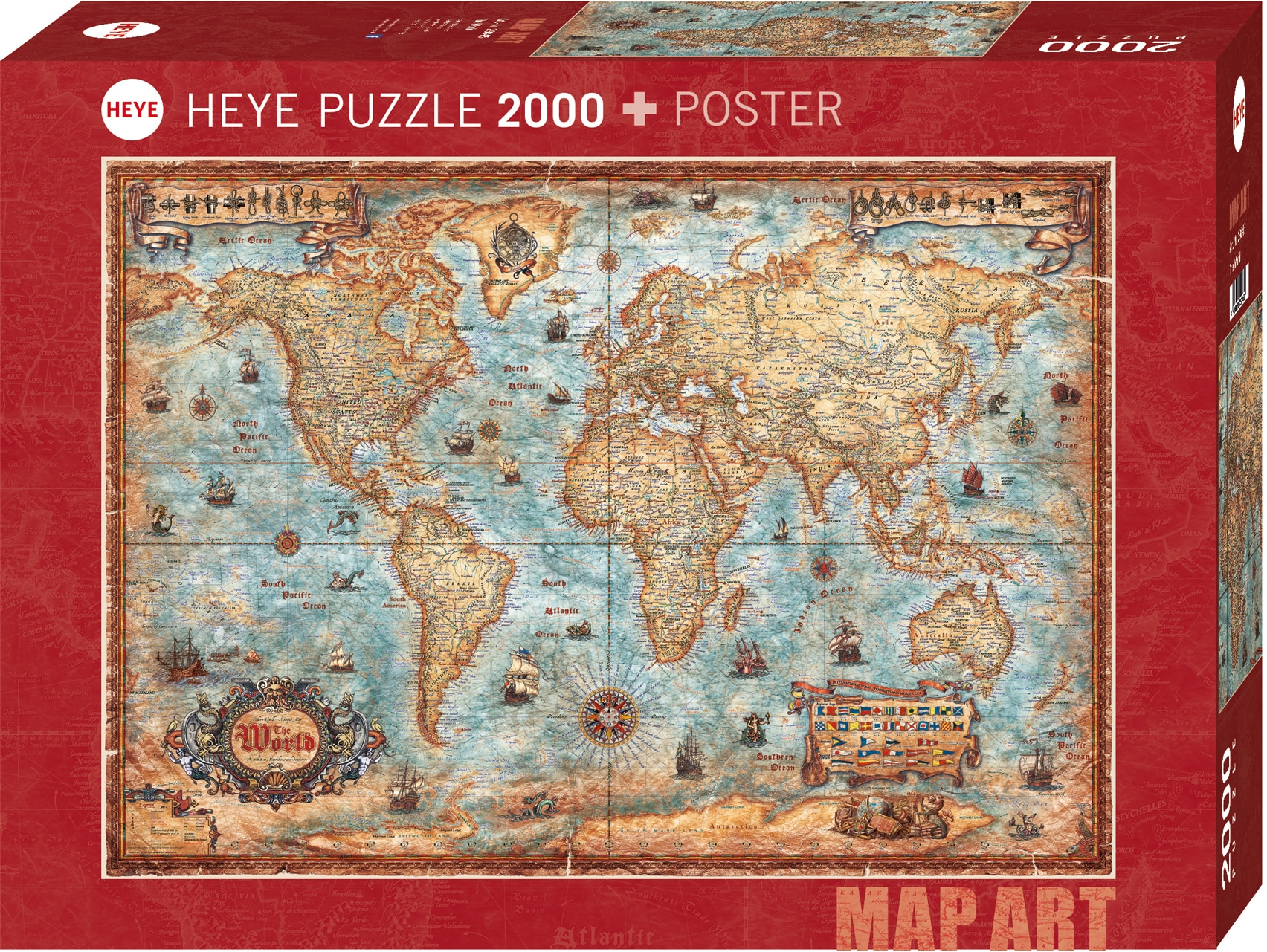 HEYE Puzzle »The World«, Made in Europe