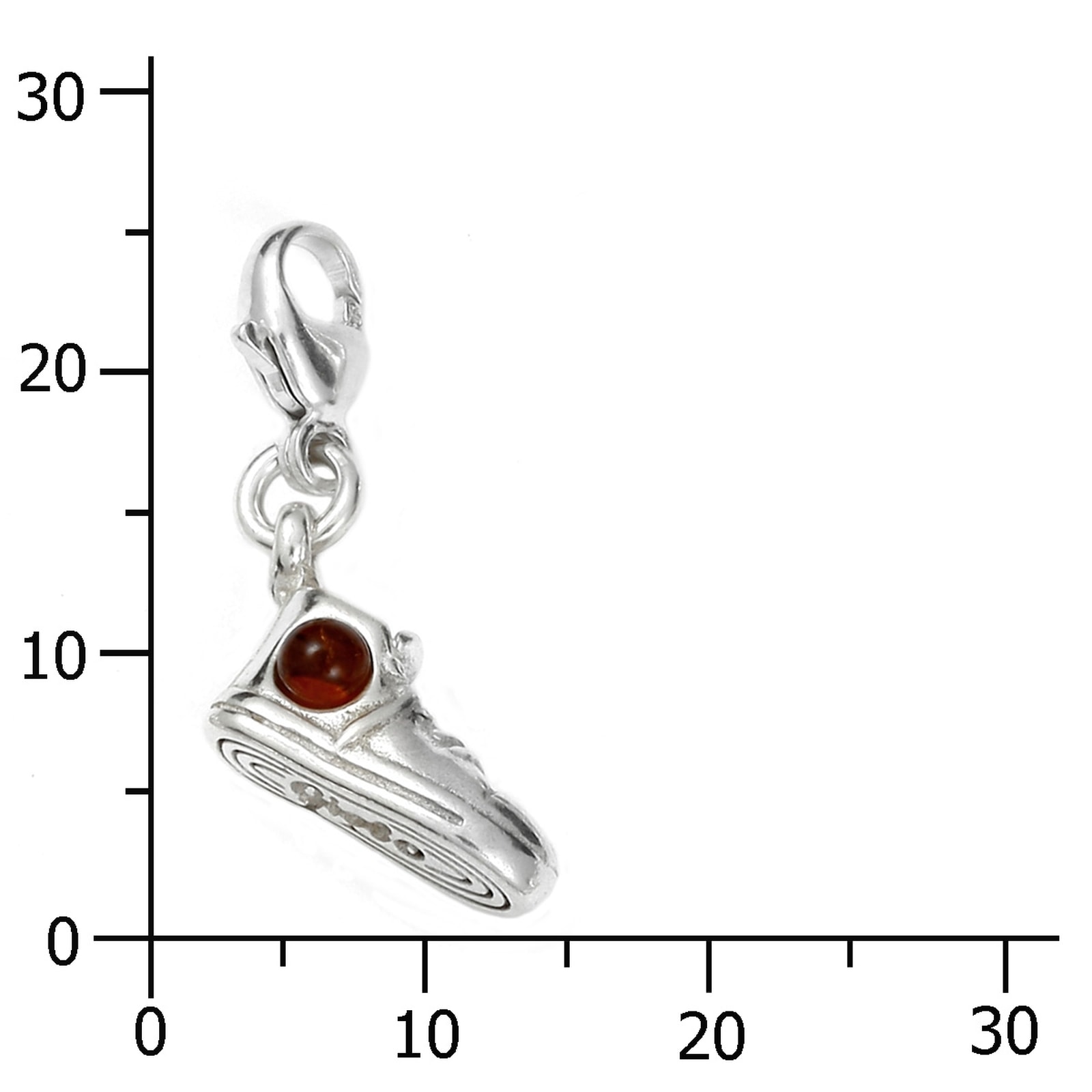 OSTSEE-SCHMUCK Kettenanhänger »- Sportschuh - Silber 925/000 - Bernstein«