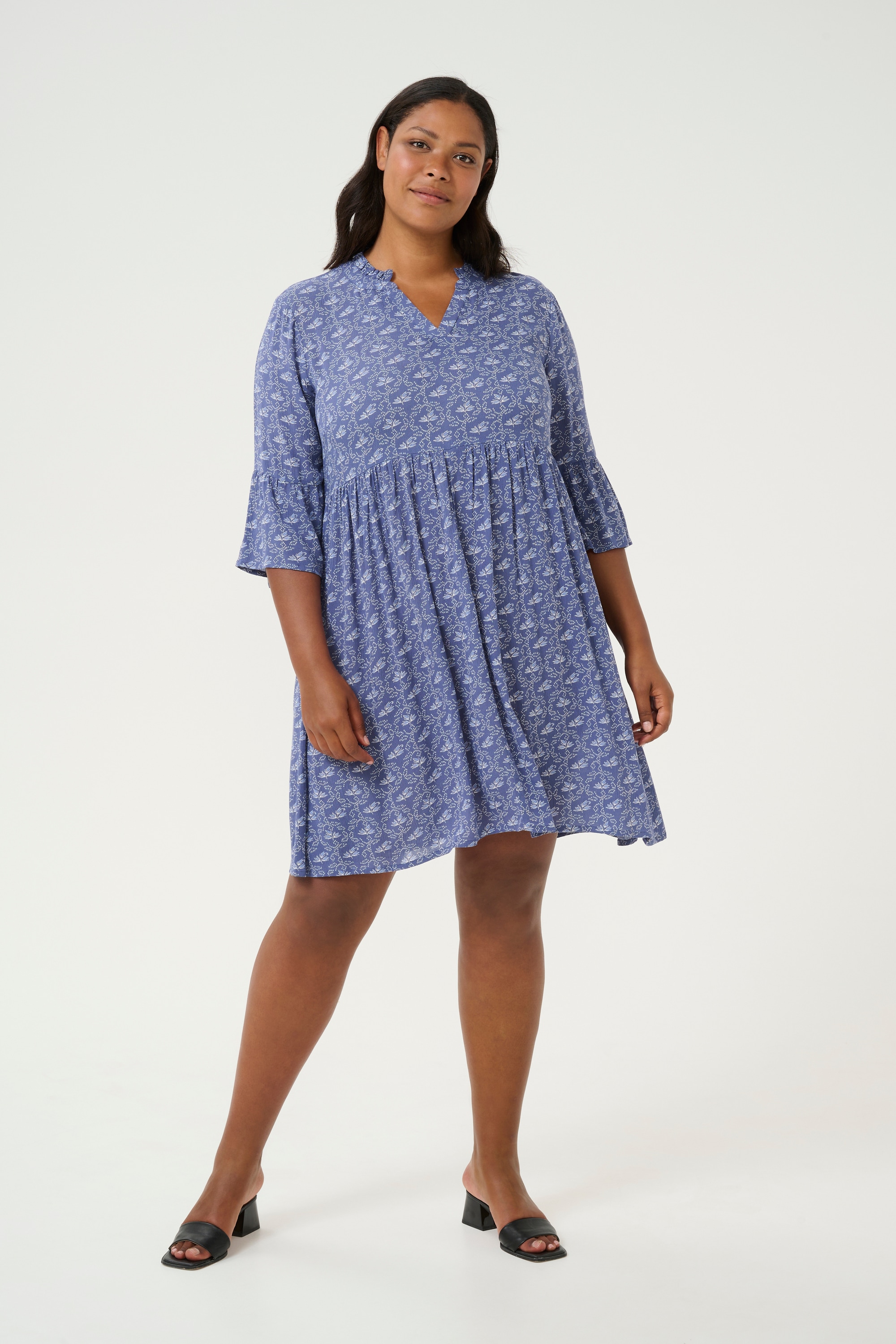KAFFE Curve Midikleid »Damen Kleid KClaurena«