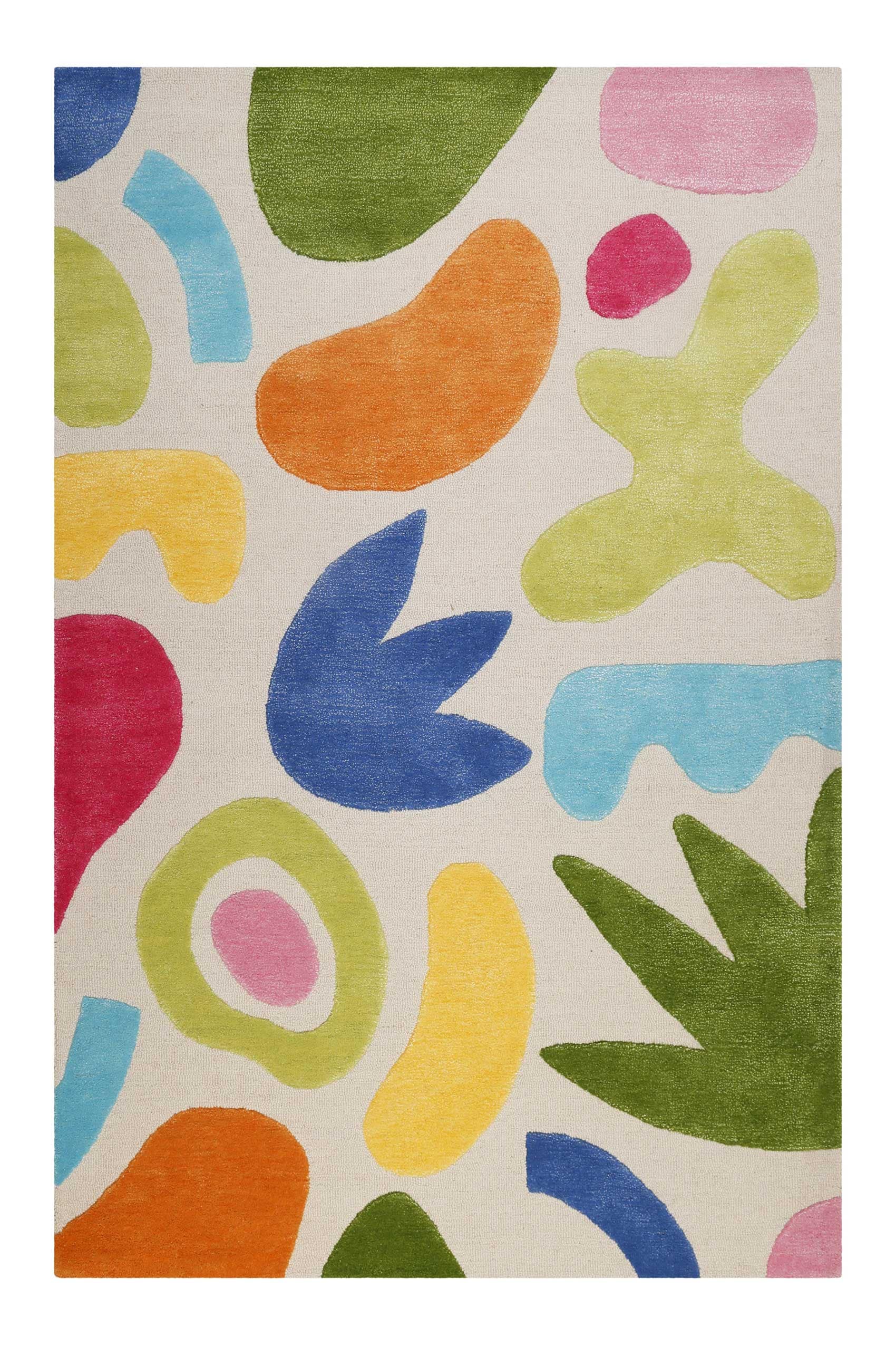 SMART KIDS Kinderteppich »Kimi«, rechteckig, 1,2 mm Höhe, handgetuftet aus Naturfasern, bunt, abstraktes Design, Kinderzimmer