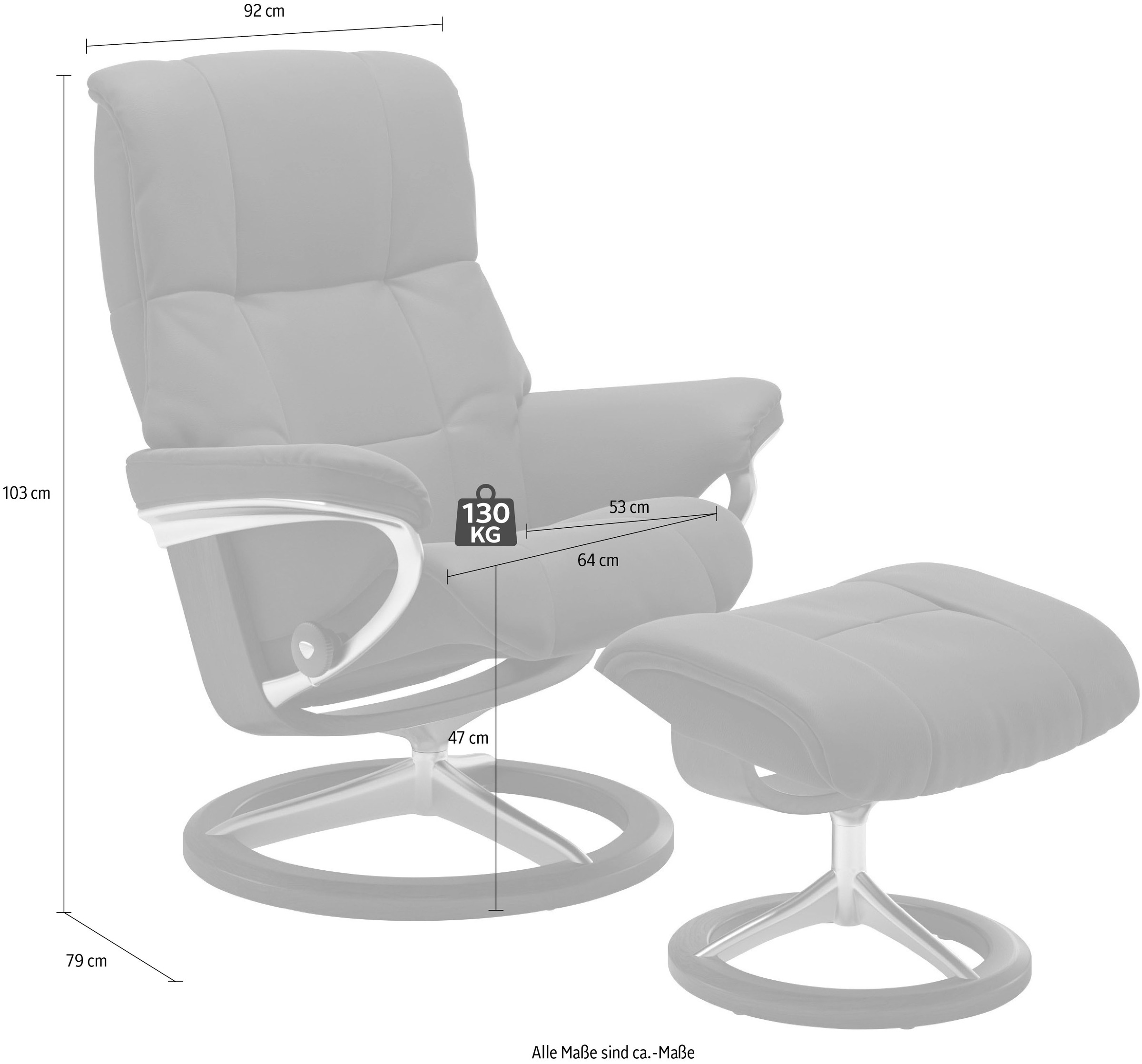 Stressless® Relaxsessel »Mayfair«, mit Signature Base, Größe S, M & L, Gestell Schwarz