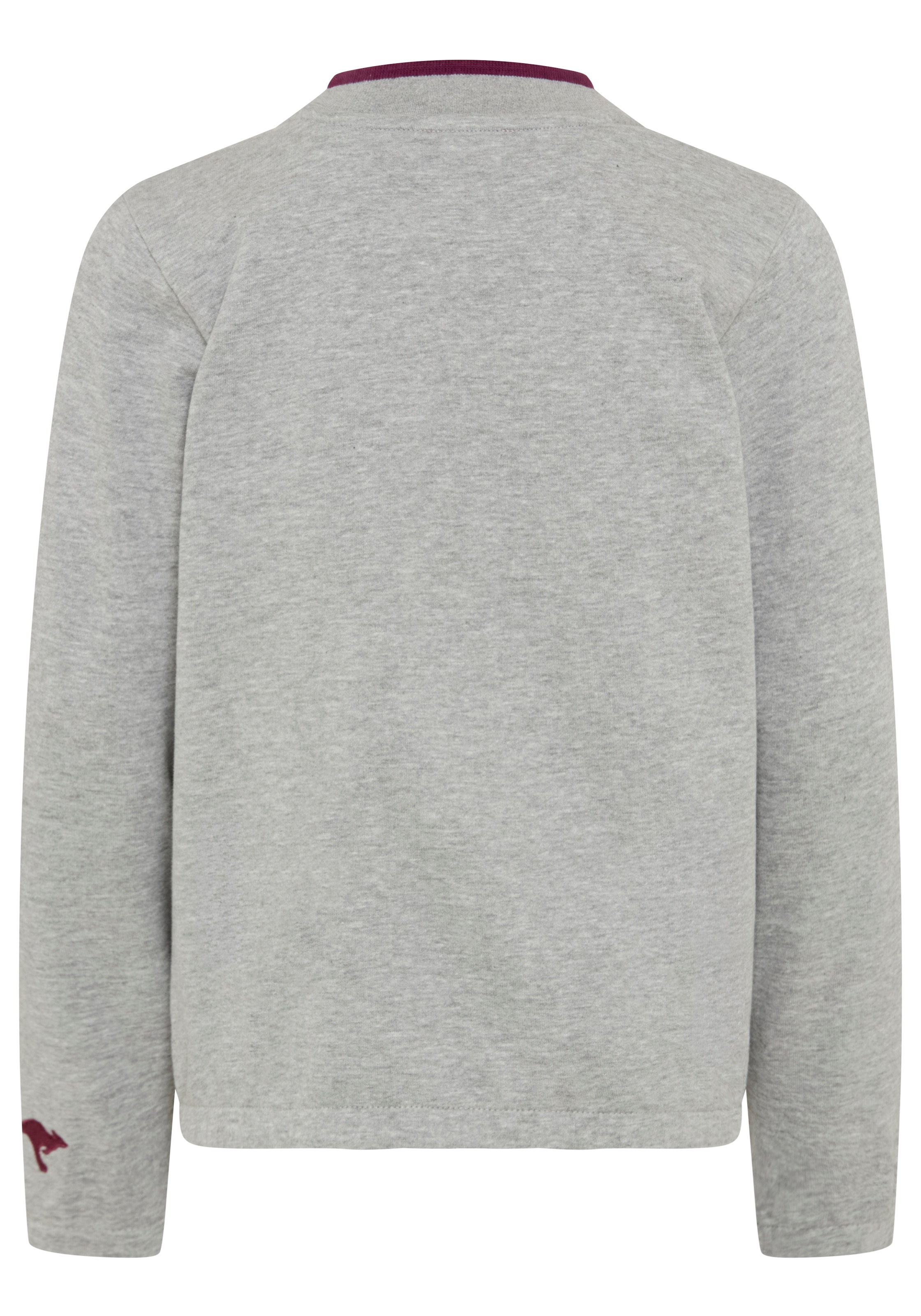 KangaROOS Sweatjacke »Modische Sweatjacke mit Ringelbündchen« mit Rippkragen, aus Baumwolle und Viskose, mit Logostickerei