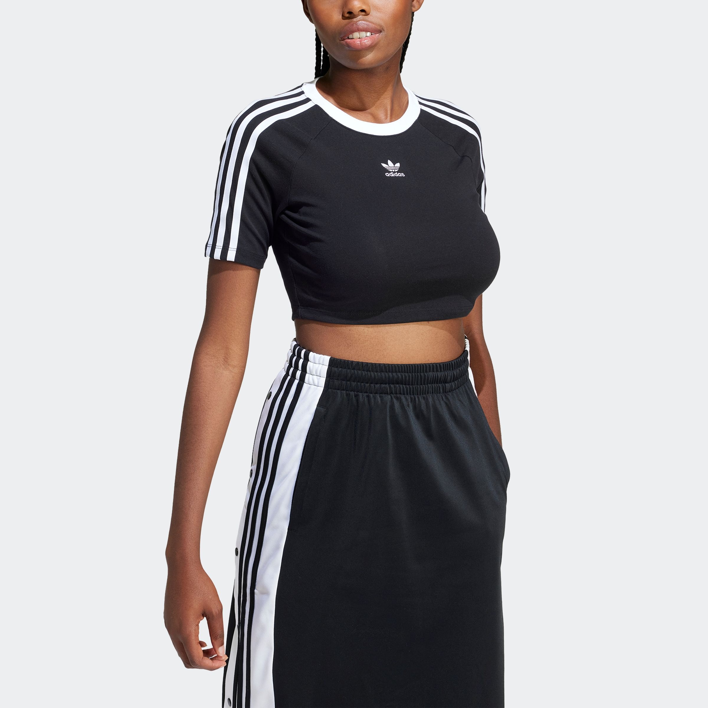 adidas Originals T-Shirt »3 S BABY TEE«, Cropped drei Streifen Shirt