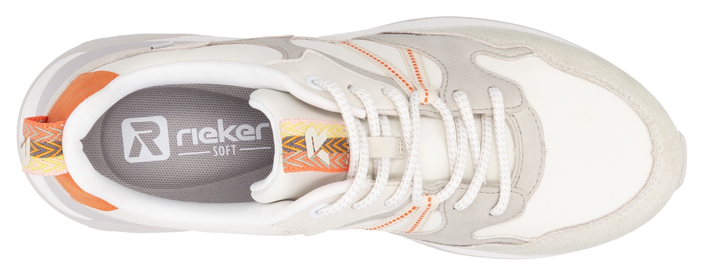 RIEKER Sport Keilsneaker »Bel Air«, Freizeitschuh, Halbschuh, Schnürschuh mit herausnehmbarem Fußbett