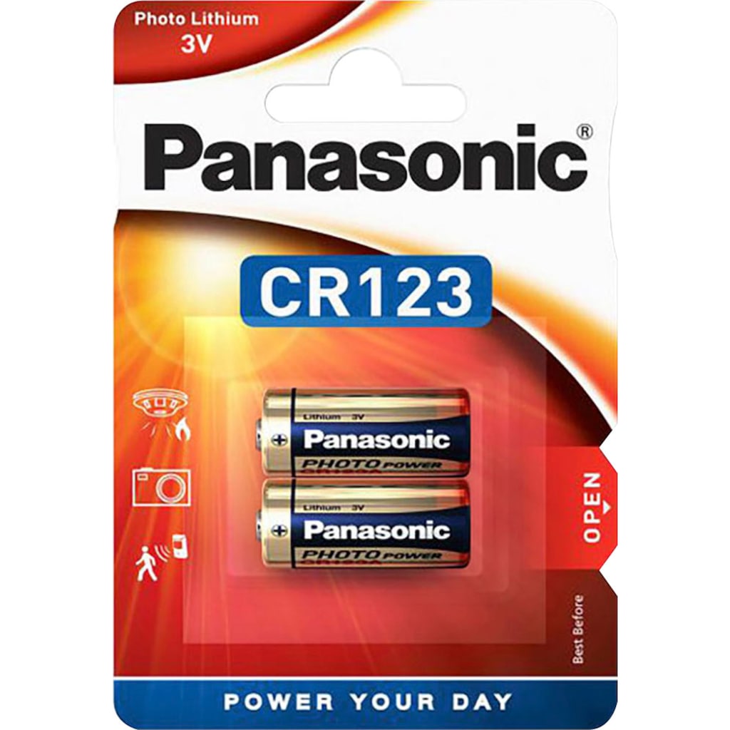 Panasonic Batterie »Cylindrical Lithium - CR123A«, 3 V