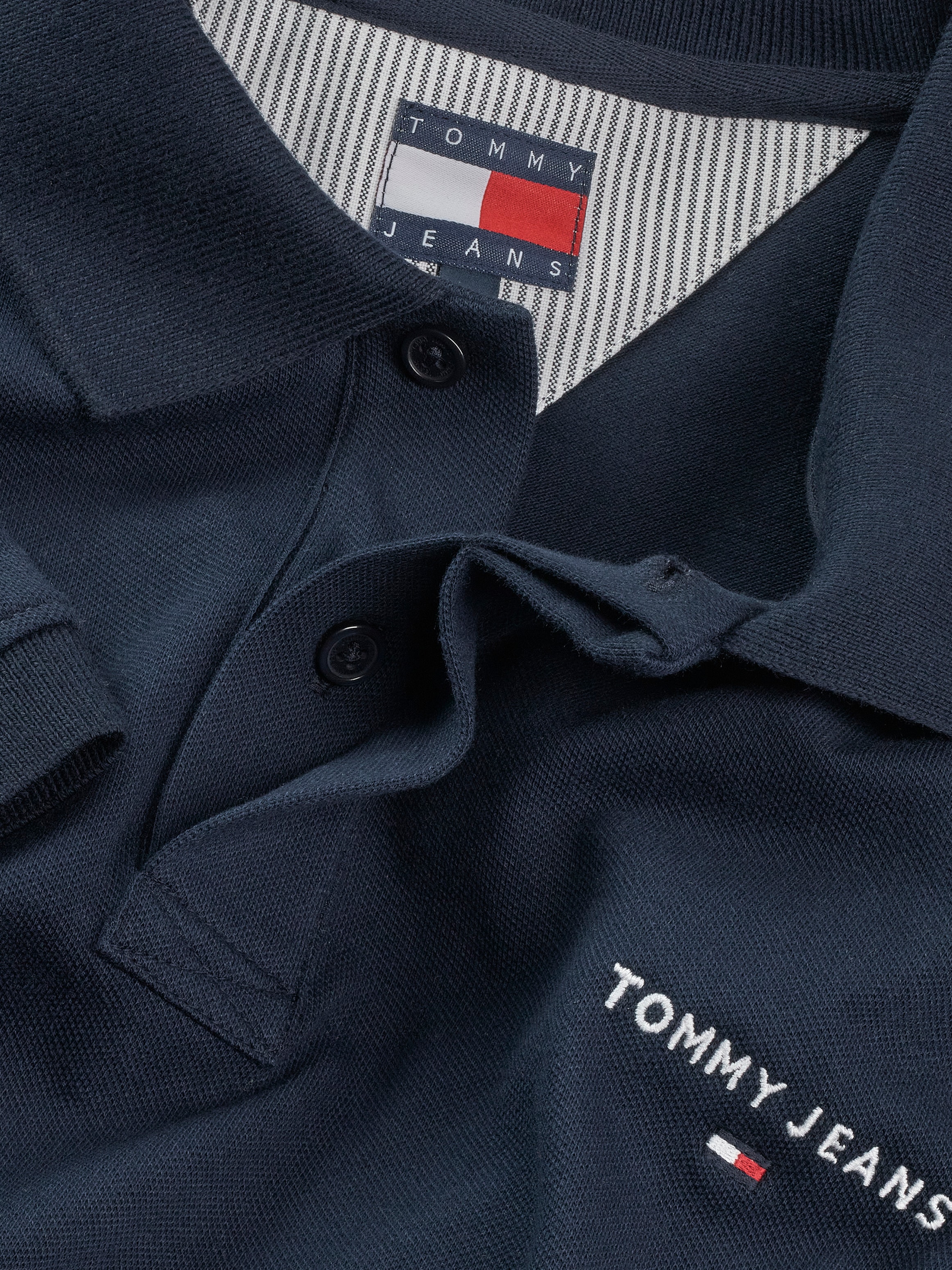 Tommy Jeans Poloshirt »TJM REG LINEAR POLO EXT«, Mit Rundhalsausschnitt