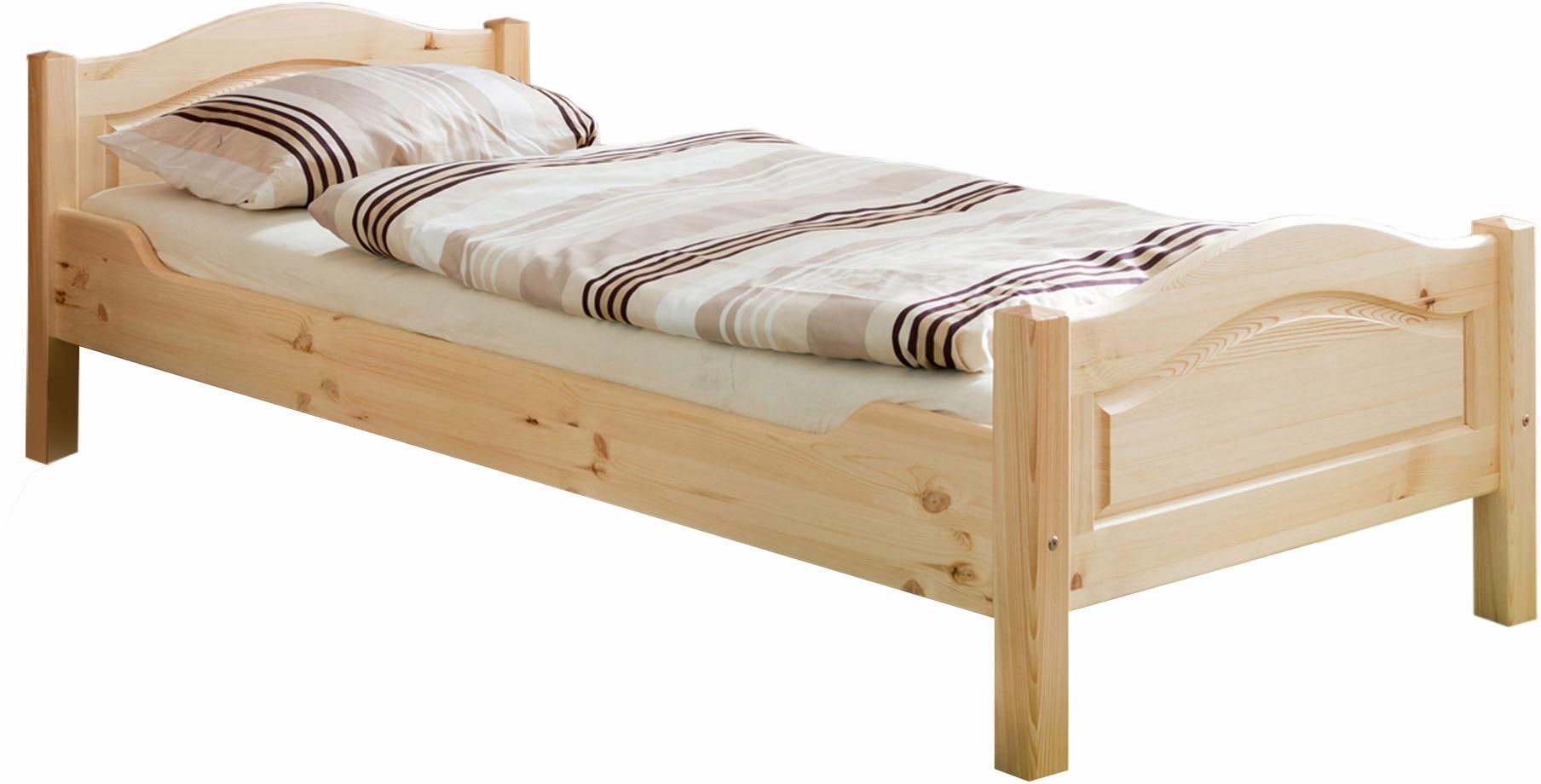 Ticaa Massivholzbett »Rita« Doppelbett in beige, Größe Liegefläche B/L: 90 cm x 200 cm
