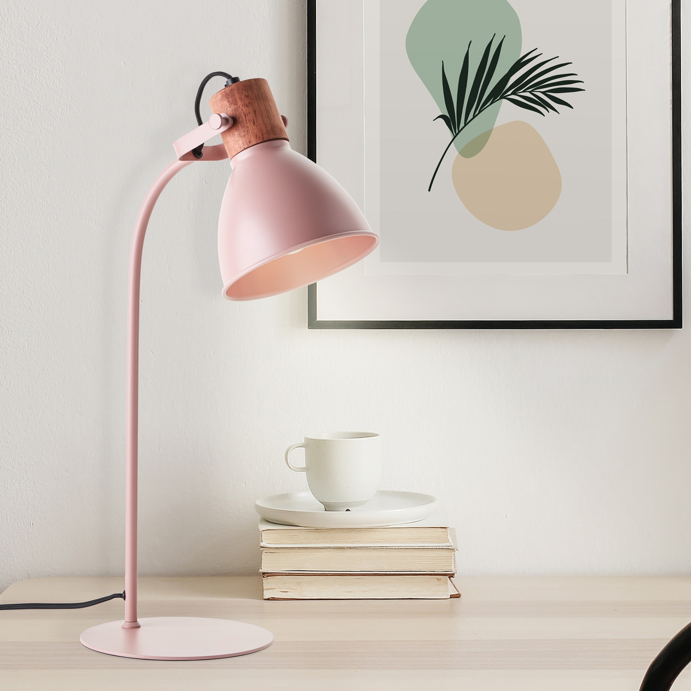 Brilliant Tischleuchte »Erena«, 1 flammig, Leuchtmittel E27 | ohne Leuchtmittel, Höhe 52 cm, E27, Metall/Holz