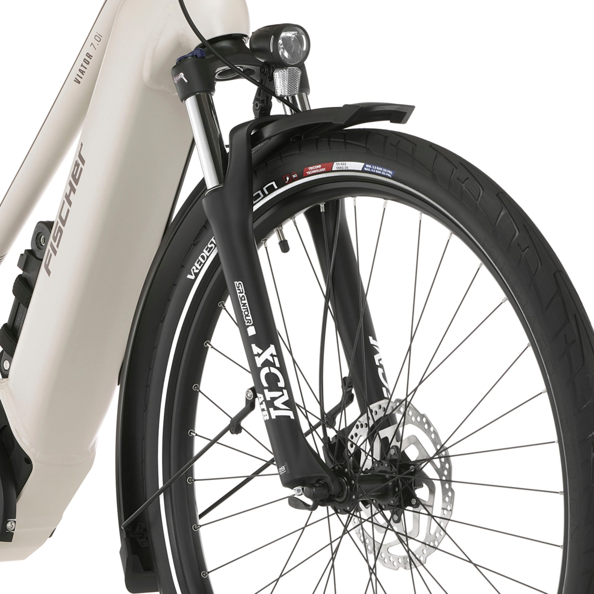 FISCHER Fahrrad E-Bike »VIATOR 7.0i Damen«, 10 Gang, Shimano, Deore, Mittelmotor 250 W, (mit Faltschloss), Pedelec, Elektrofahrrad für Damen u. Herren, Trekkingrad