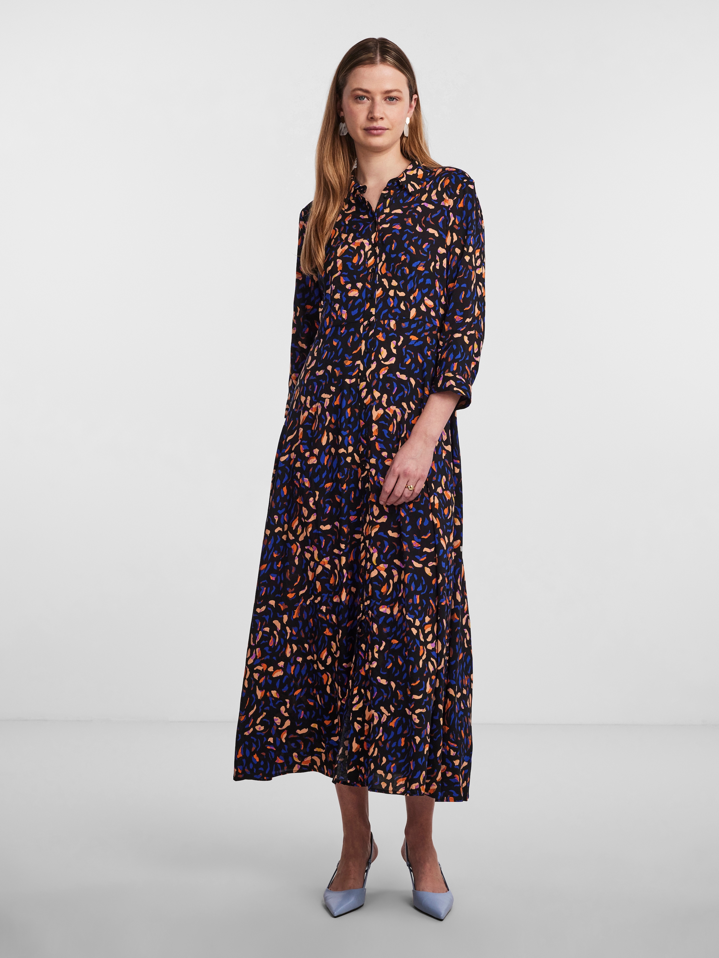 Y.A.S Hemdblusenkleid »YASSAVANNA LONG SHIRT DRESS« Sommerkleid, mit 3/4 Ärmel
