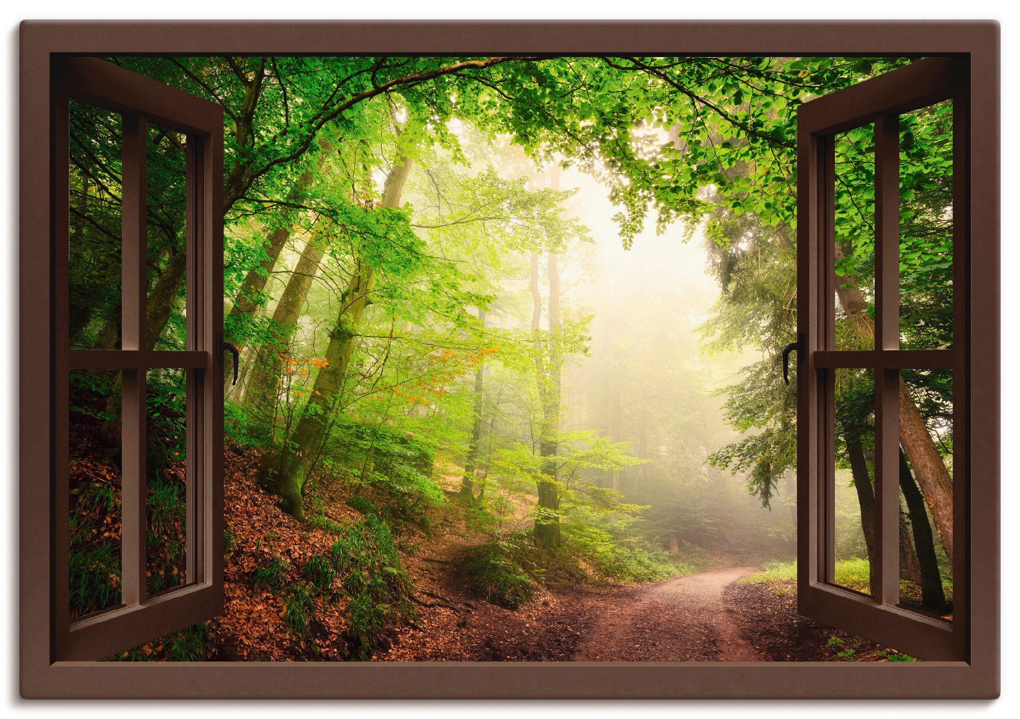 Artland Wandbild »Fensterblick Torbögen durch Bäume«, Wald, (1 St.), als  Alubild, Leinwandbild, Wandaufkleber oder Poster in versch. Größen im OTTO  Online Shop