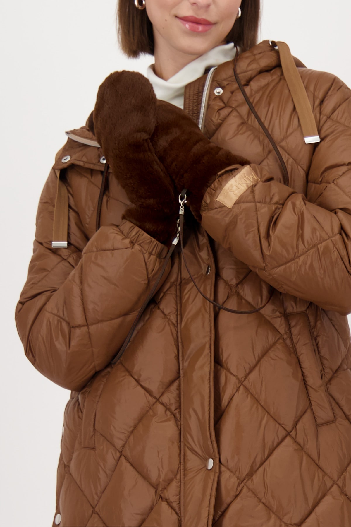 Monari Fäustlinge , Regular fit mit Fellimitat