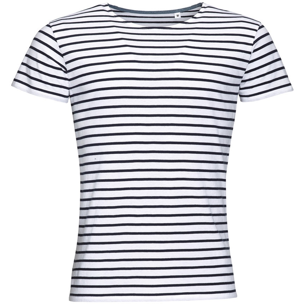 SOLS T-Shirt »Herren Miles, gestreift, kurzärmlig«