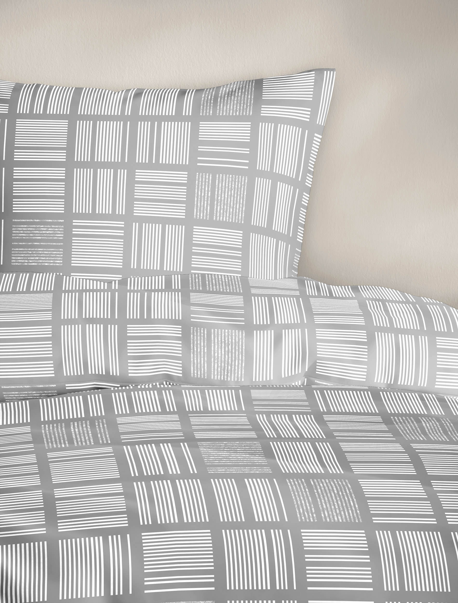 BIERBAUM Bettwäsche »3063« 2 Stk. Mako-Satin, 100 % Baumwolle, pflegeleicht