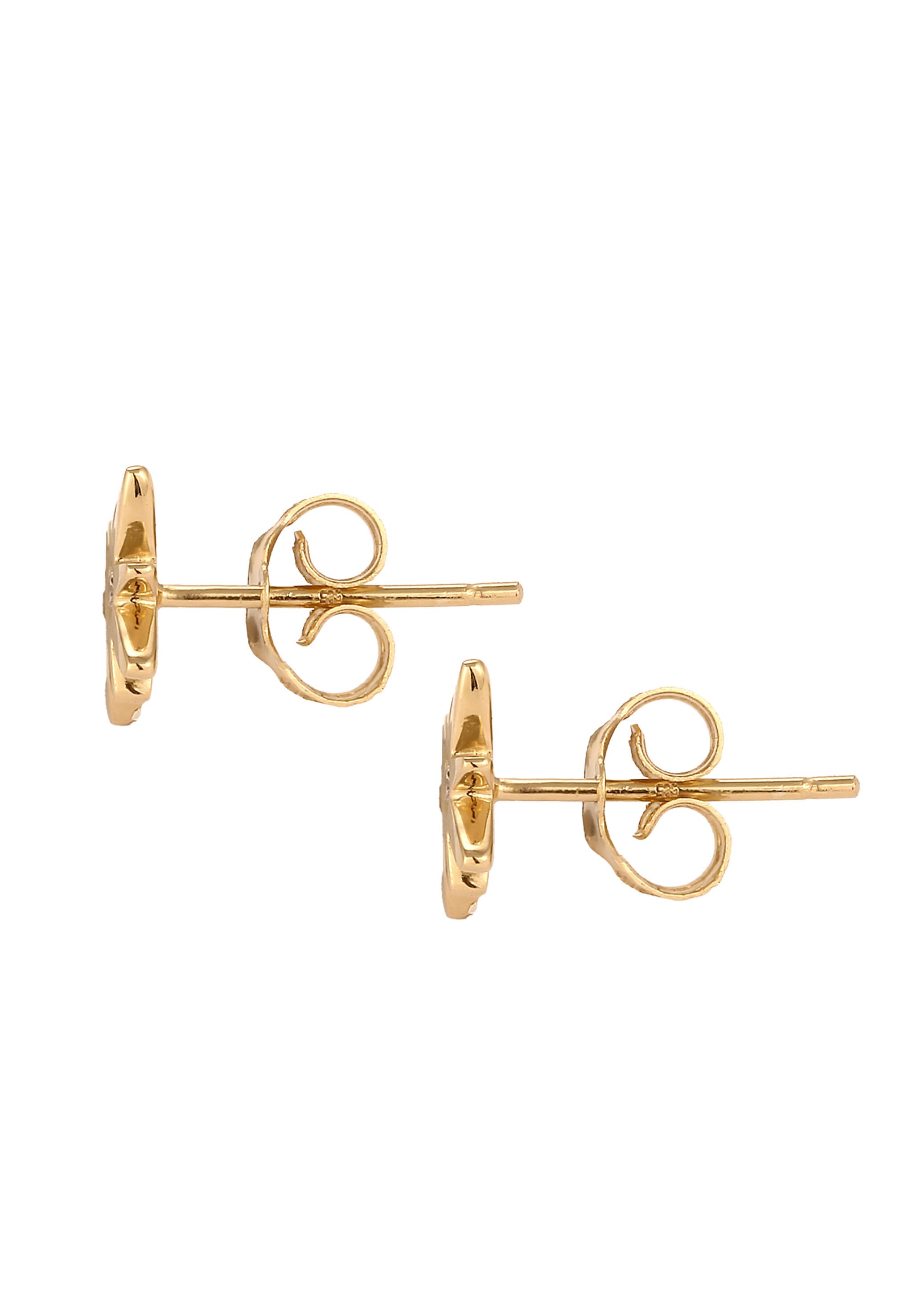 Elli DIAMONDS Paar Ohrstecker »Ohrringe Lab Grown Diamant Weiß Brillantschliff (0.015 ct) 585 Gelbgold«