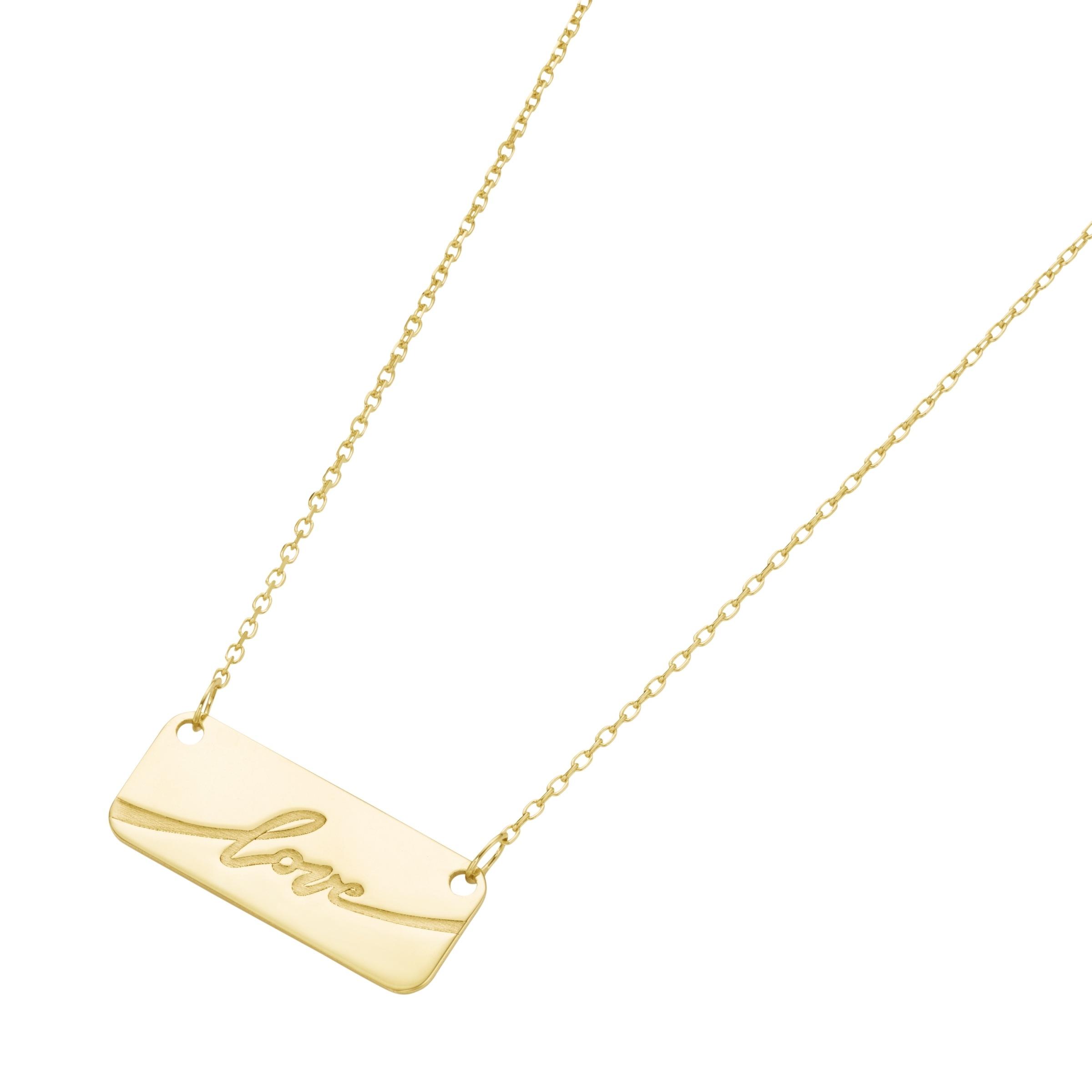 Luigi Merano Goldkette »Collier mit mit Plättchen Gold Schriftzug online bei OTTO 375« Love