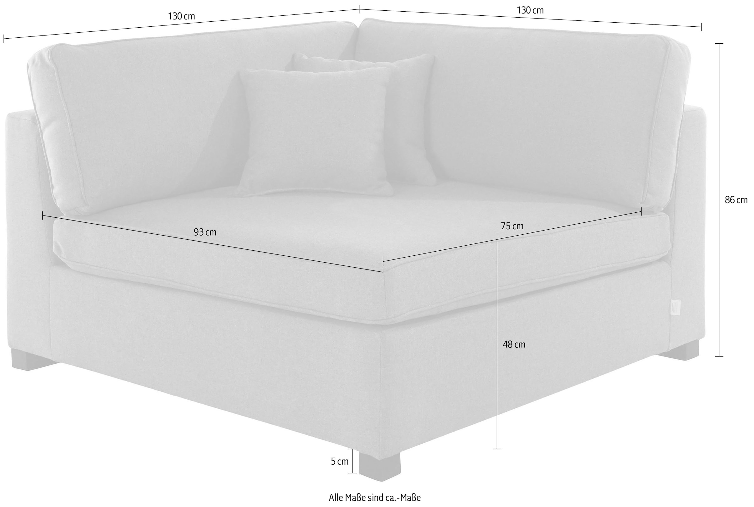 Guido Maria Kretschmer Home&Living Sofa »Skara XXL«, Eckelement zur individuellen Polstergarnitur-Gestaltung