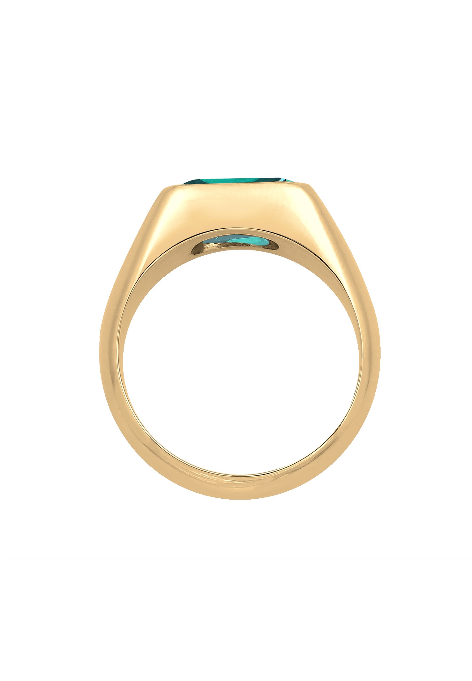 Elli Premium Siegelring »Ring Siegelring Granat Dunkelrot 925 Sterling Silber vergoldet«