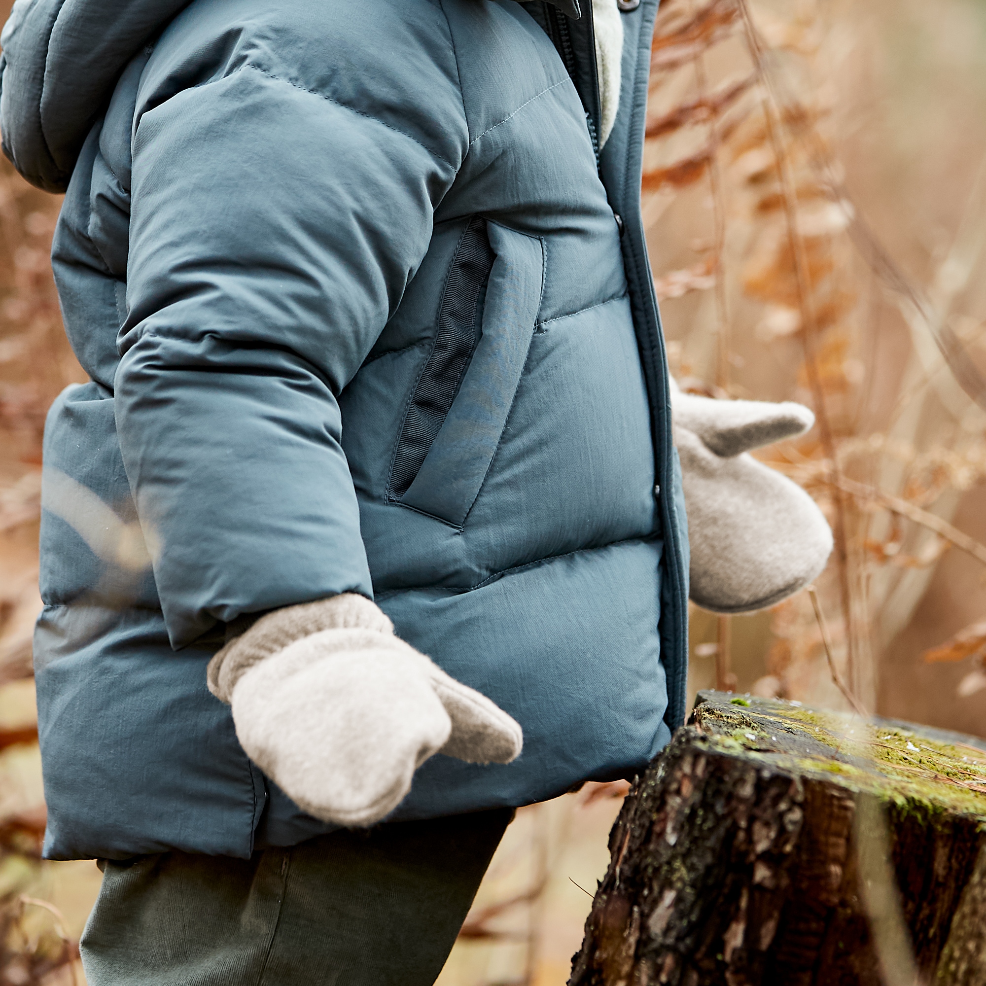 MAXIMO Fäustlinge , Baumwollfleece, Gummizug