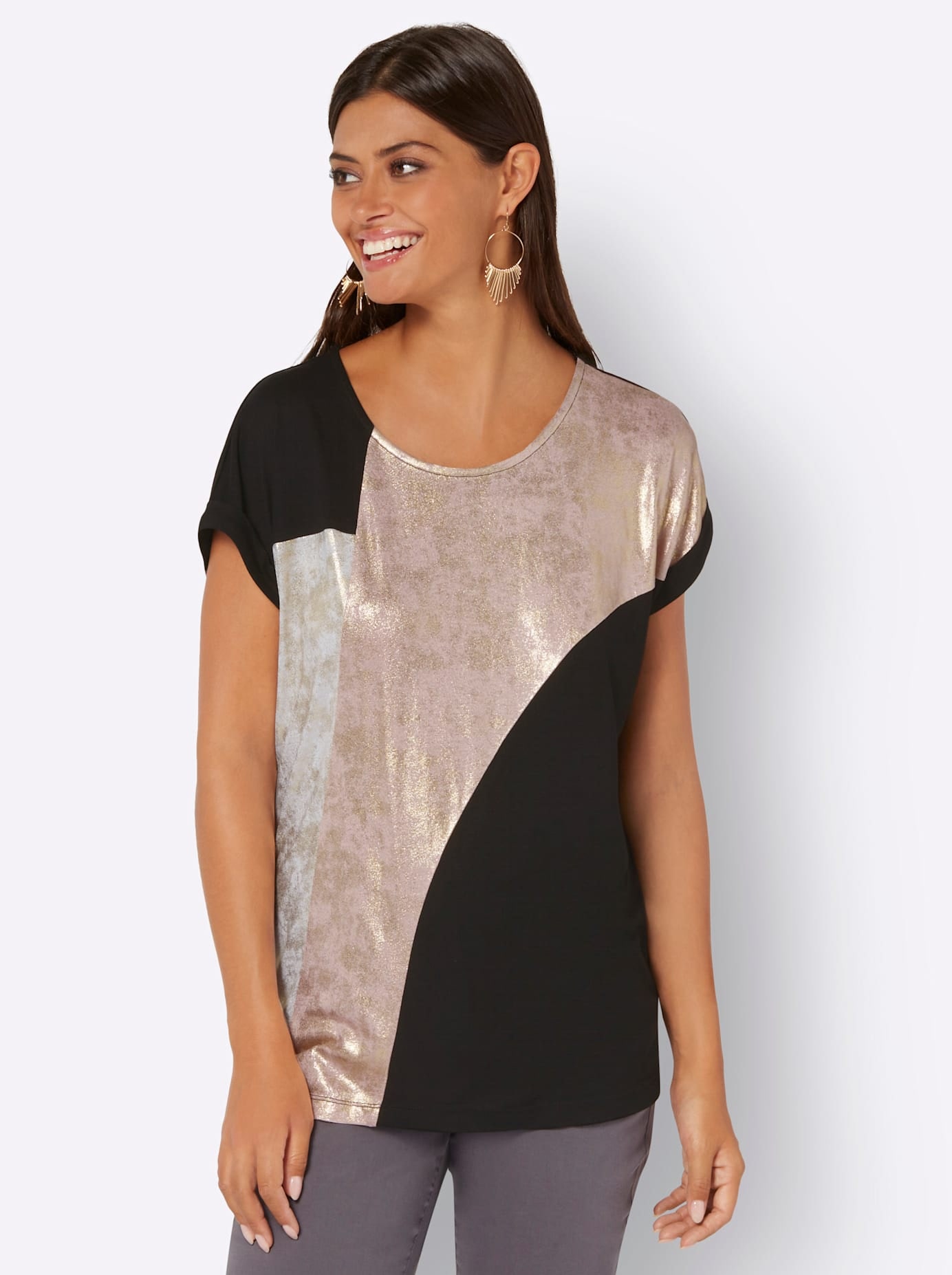 creation L Kurzarmshirt »Shirt«, (1 tlg.)