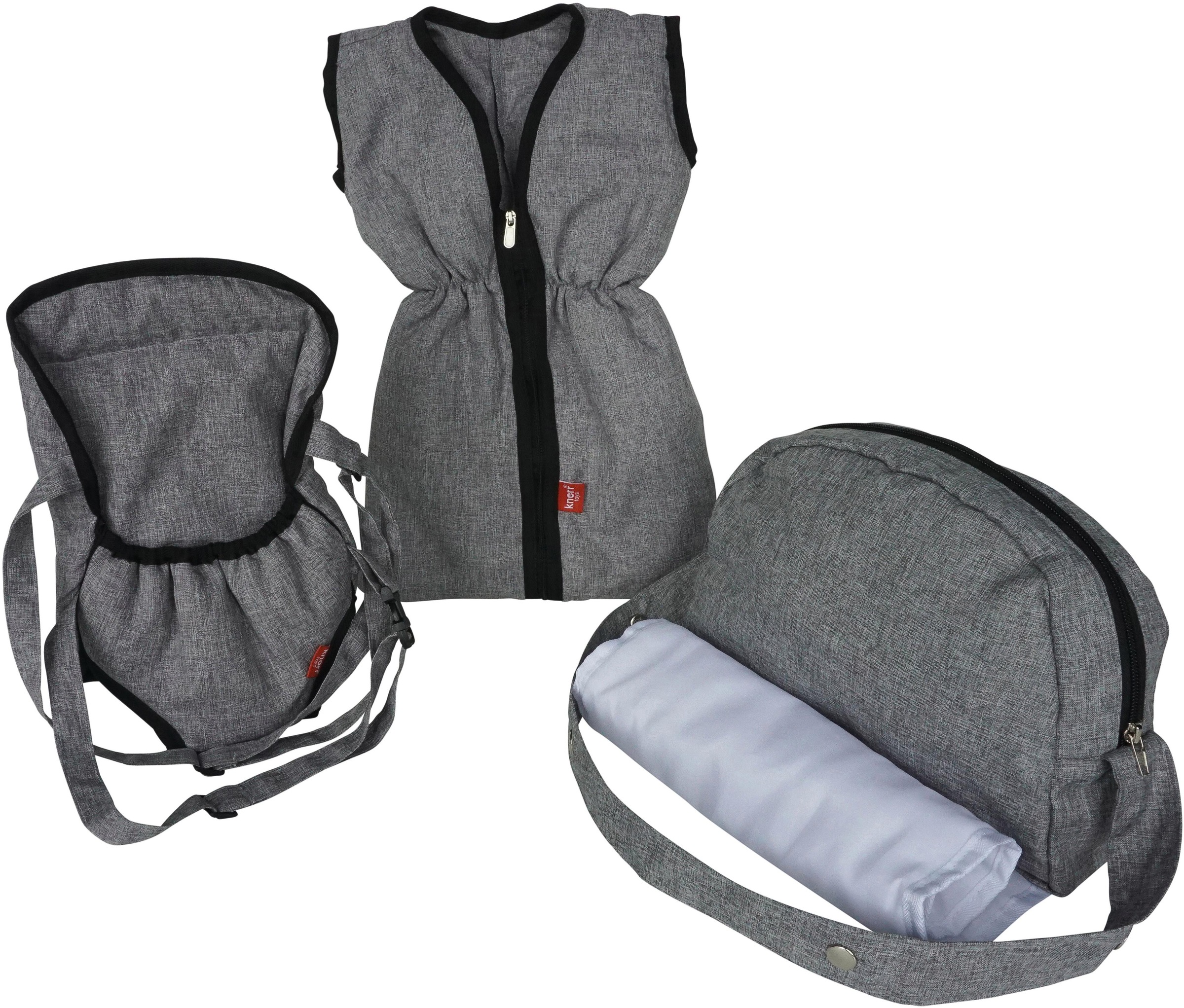 Puppen Schlafsack »Puppenzubehörset - Stone«, (Set, 3 tlg.), mit Puppenbauchtrage und...