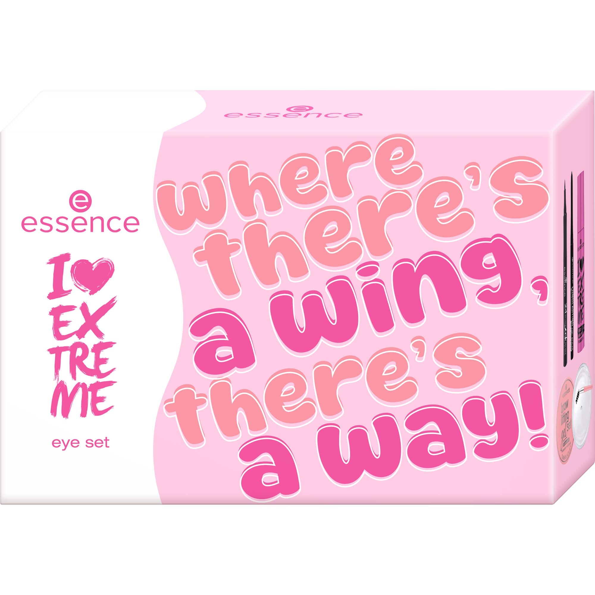 Essence Augen-Make-Up-Set »I LOVE EXTREME eye set«, (Set, 4 tlg.), Alles-in-einem-Set für vielseitige Looks