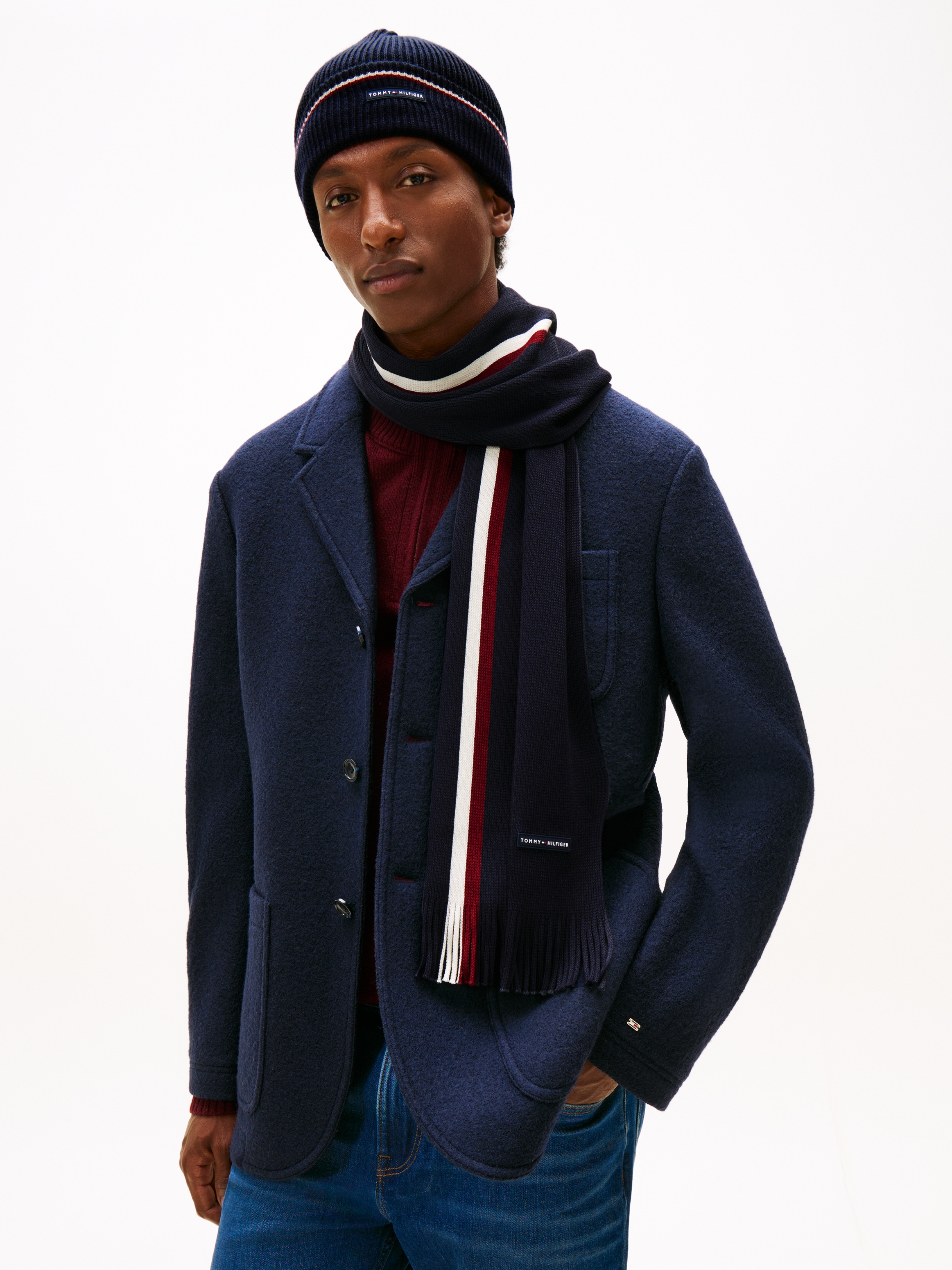 Tommy Hilfiger Beanie »TH RWB BEANIE & SCARF« in Geschenkbox, aus Wollmix