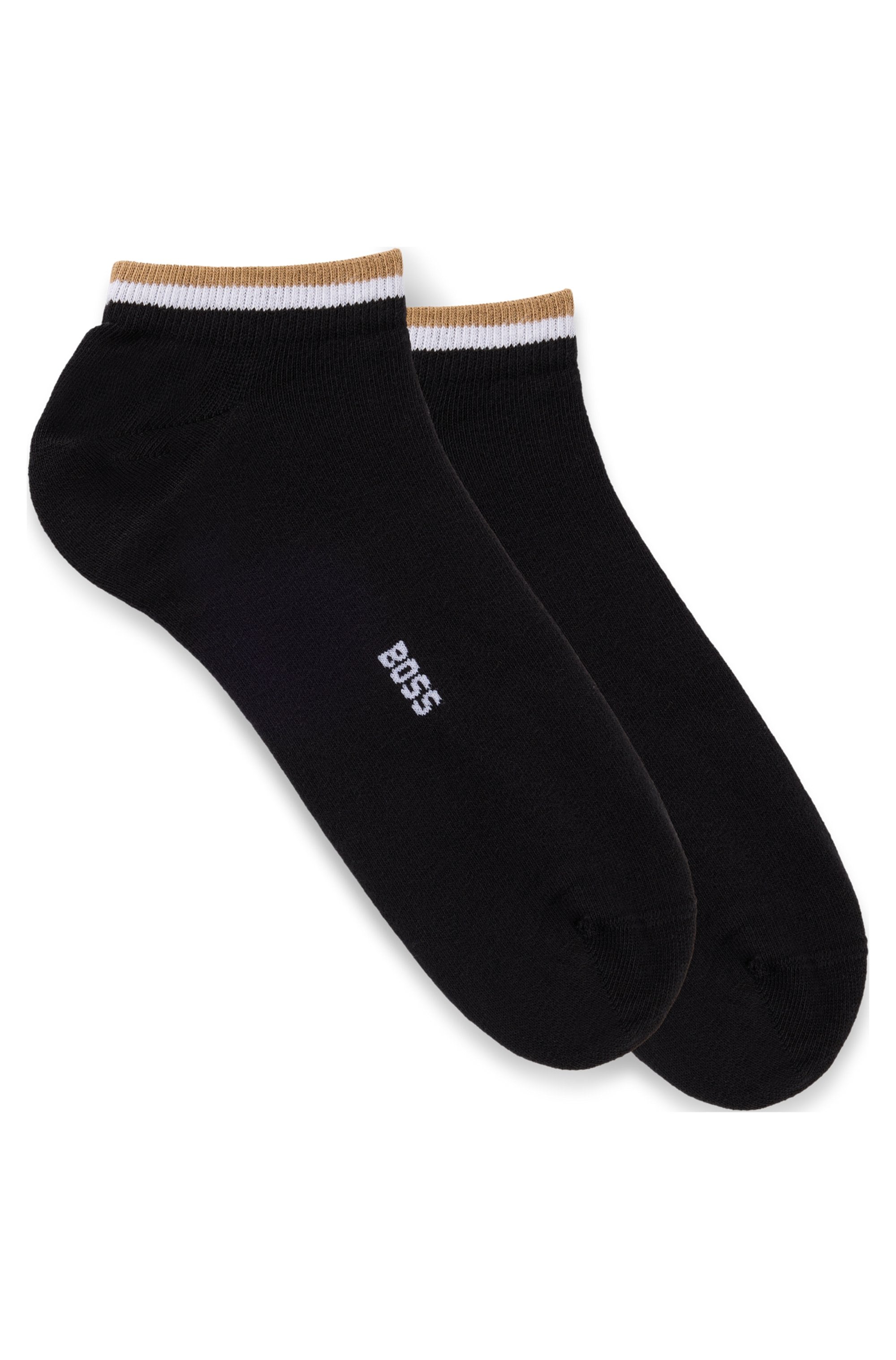 BOSS Sneakersocken »2P AS Uni stripe CC«, (Packung, 2er), mit geringeltem Abschluss