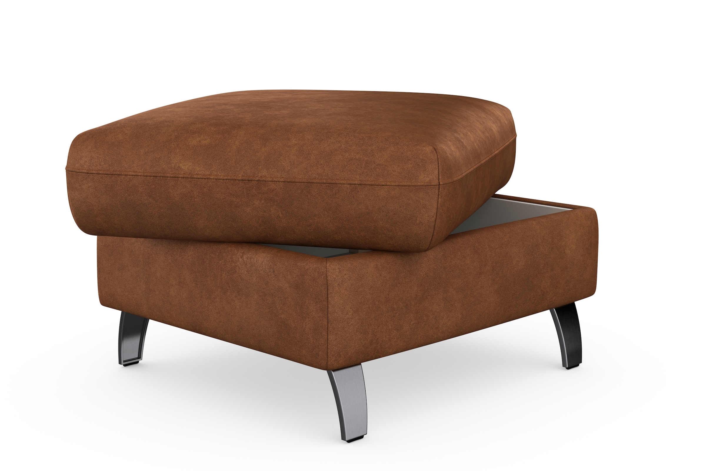 sit&more Stauraumhocker »Grenoble«, mit Stauraum und satinierten Füßen