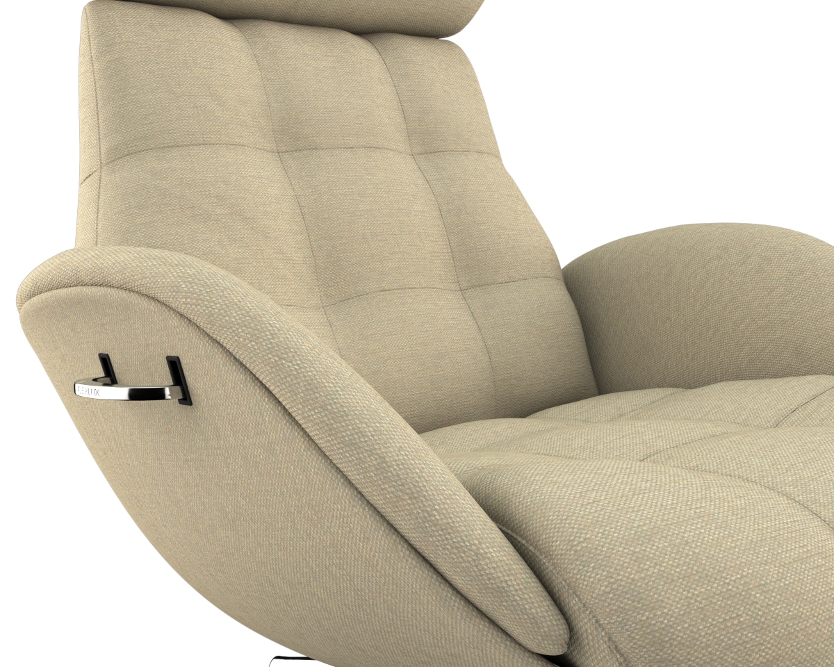FLEXLUX Relaxsessel »Chester, Funktionssessel, Premium Komfort, Scandi, Drehbar«, Mit Armlehnen, Rücken- und Kopfteilverstellung, Robuster Alufuß