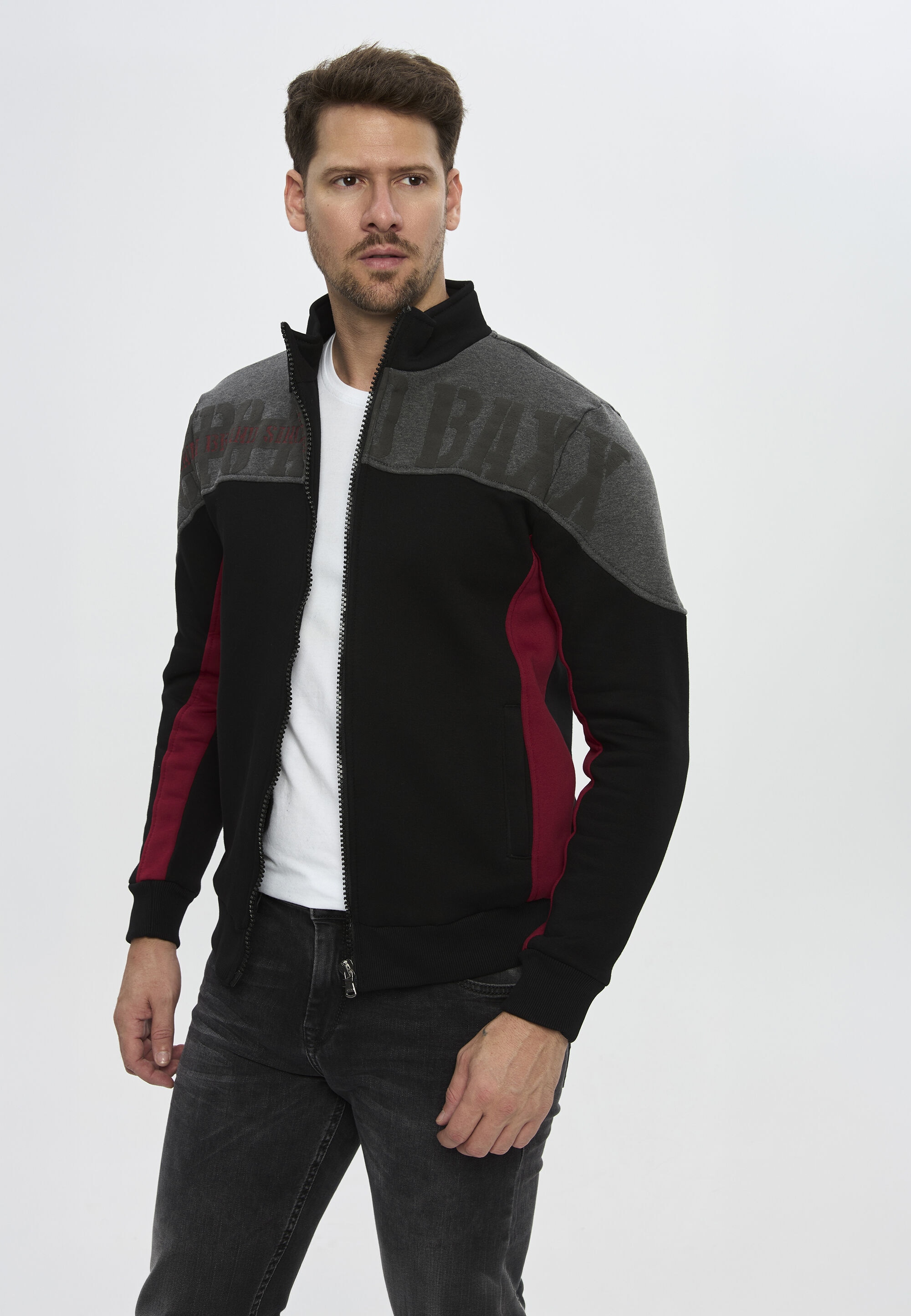 Cipo & Baxx Sweatjacke »Cipo & Baxx Sweatjacke« mit Stehkragen