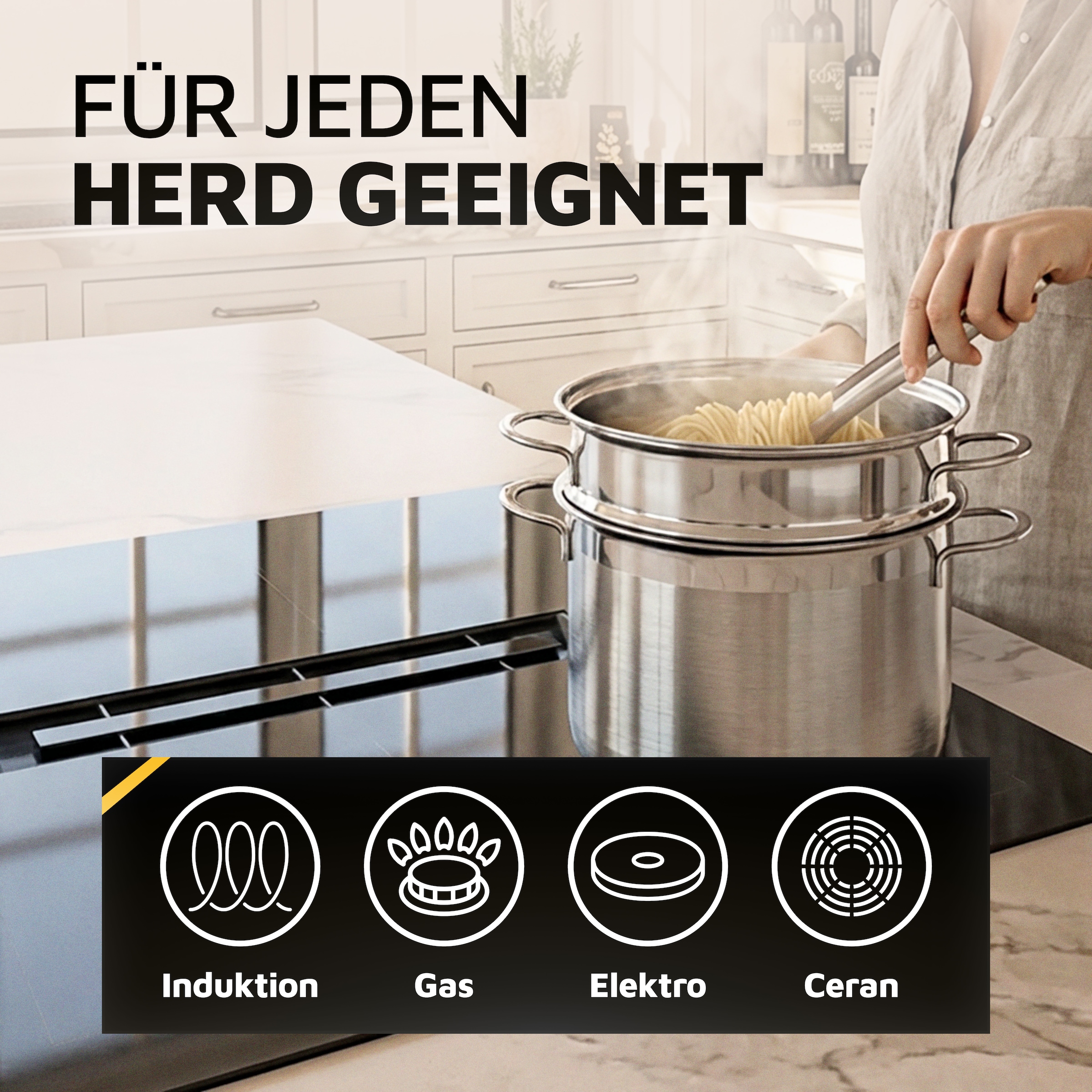 Krüger Spaghettitopf 1 Stk. tlg. Edelstahl 18/0