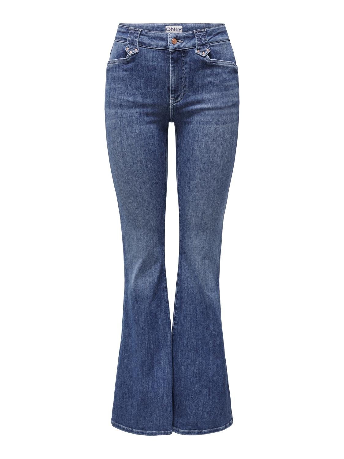 ONLY Bootcut-Jeans »ONLCHERYL MW RETRO FLARED CUTLINE DNM FG«